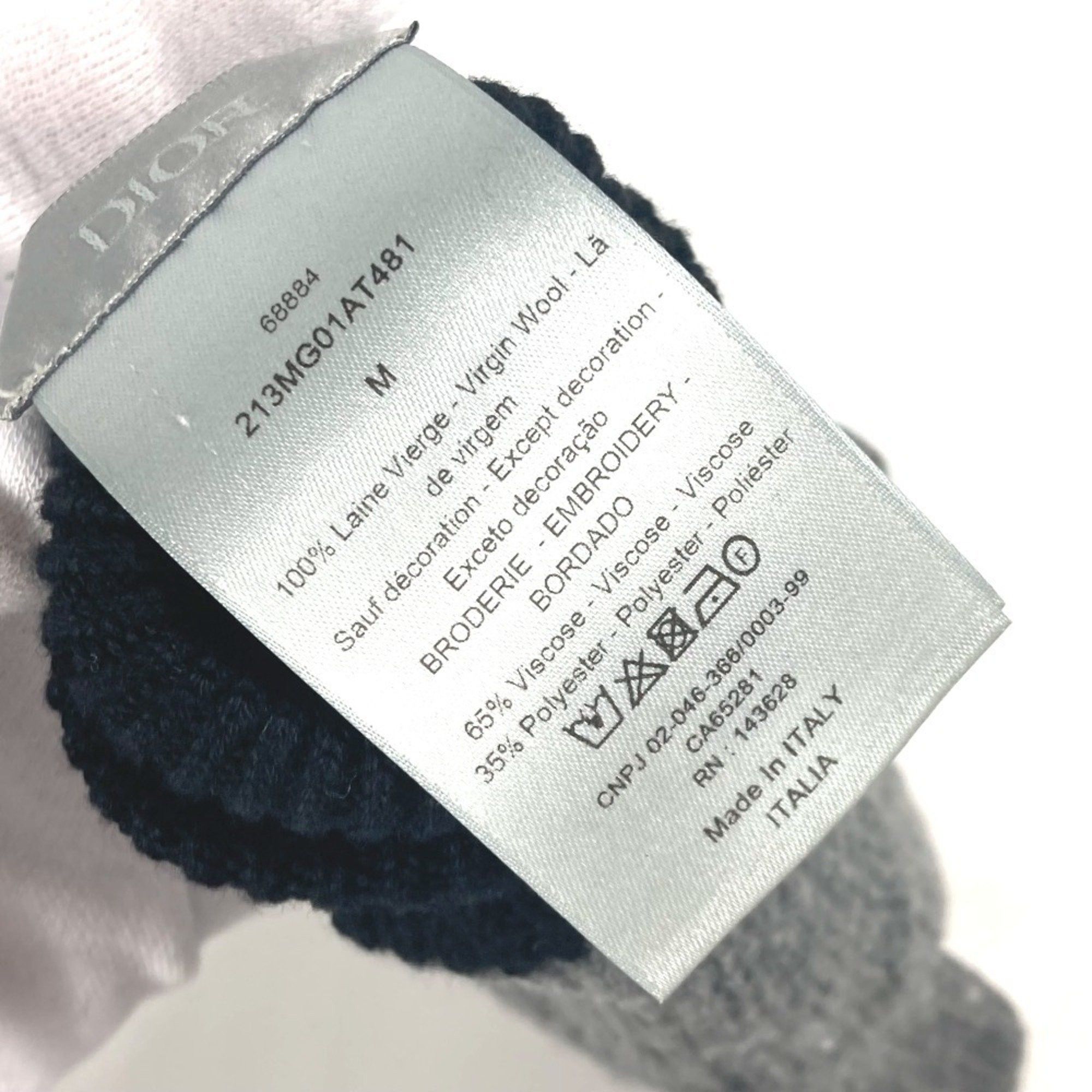 Dior Dior 213MG01AT481 Bicolor CD Logo Gloves Accessories Wool Men's Grey Size ONE SIZE - 3 Thumbnail