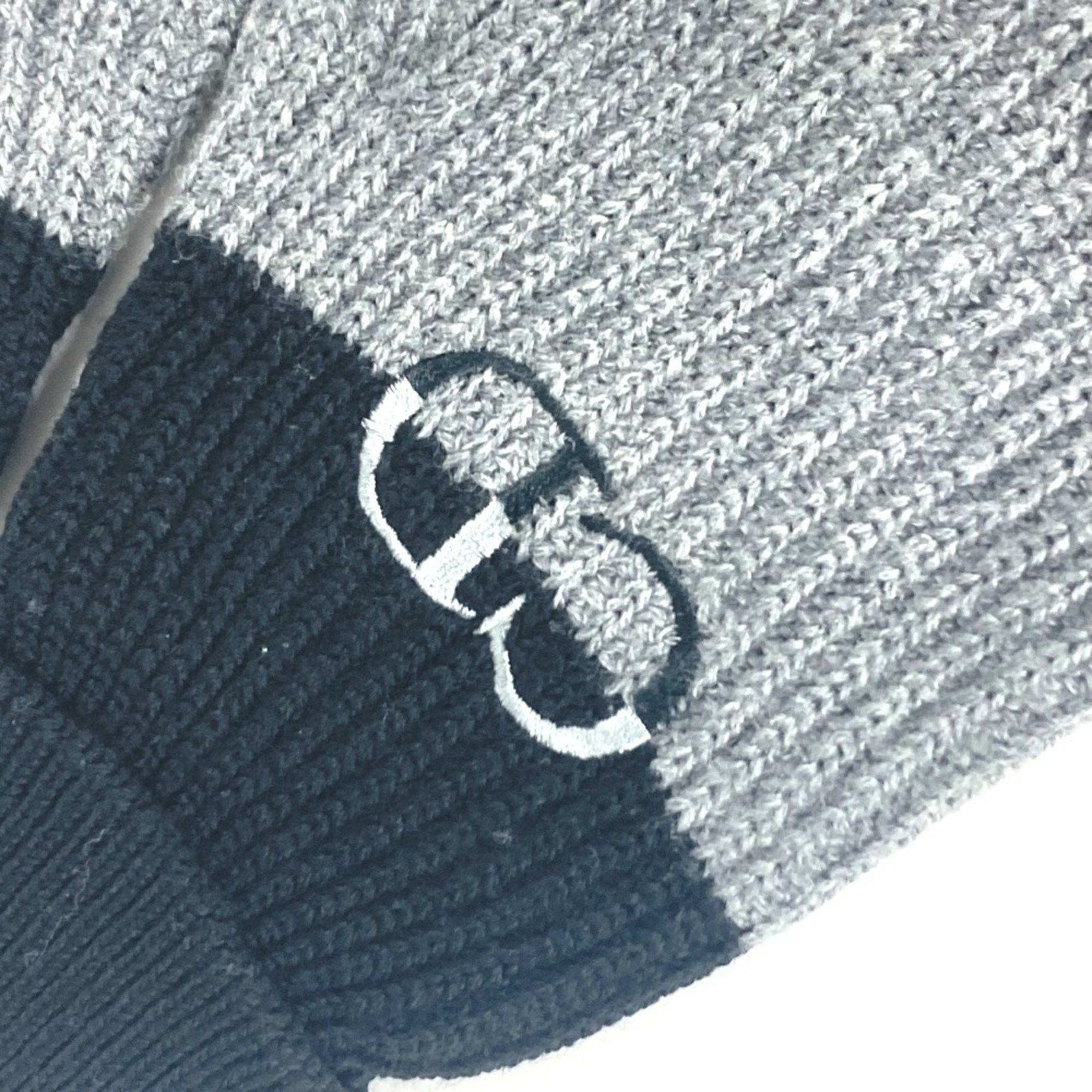 Dior Dior 213MG01AT481 Bicolor CD Logo Gloves Accessories Wool Men's Grey Size ONE SIZE - 8 Thumbnail