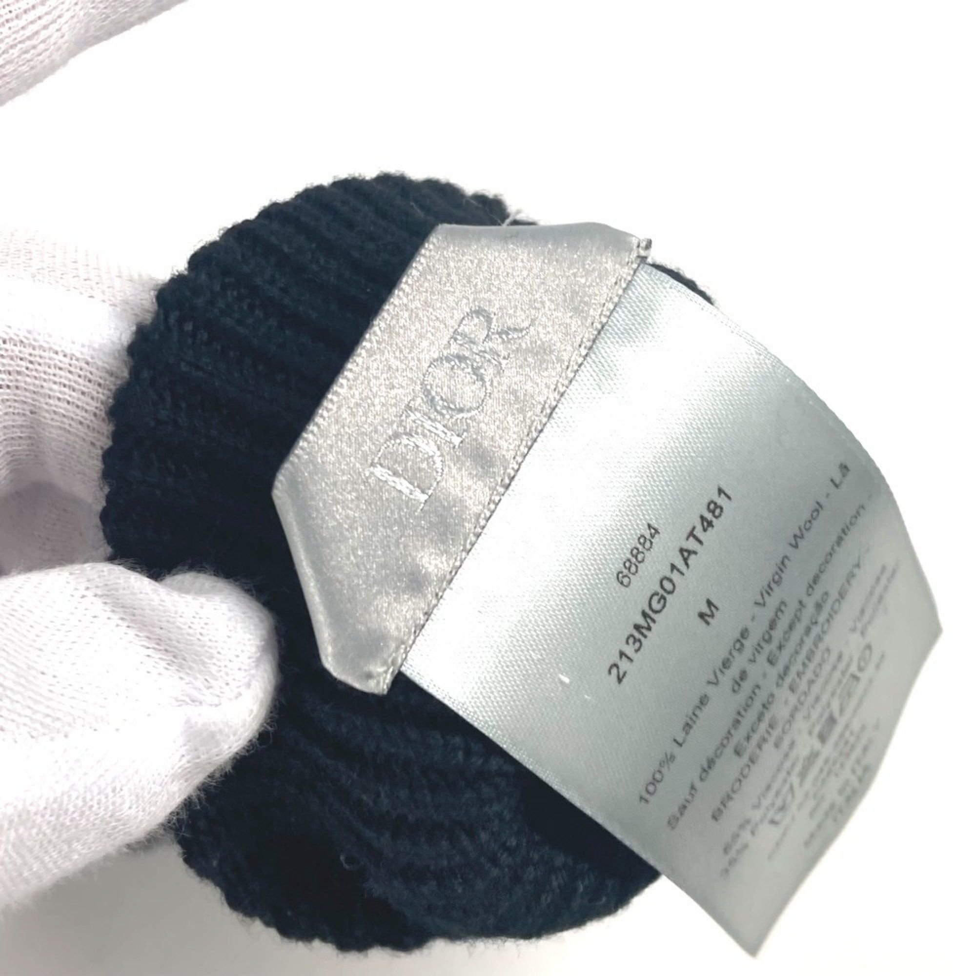 Dior Dior 213MG01AT481 Bicolor CD Logo Gloves Accessories Wool Men's Grey Size ONE SIZE - 2 Thumbnail