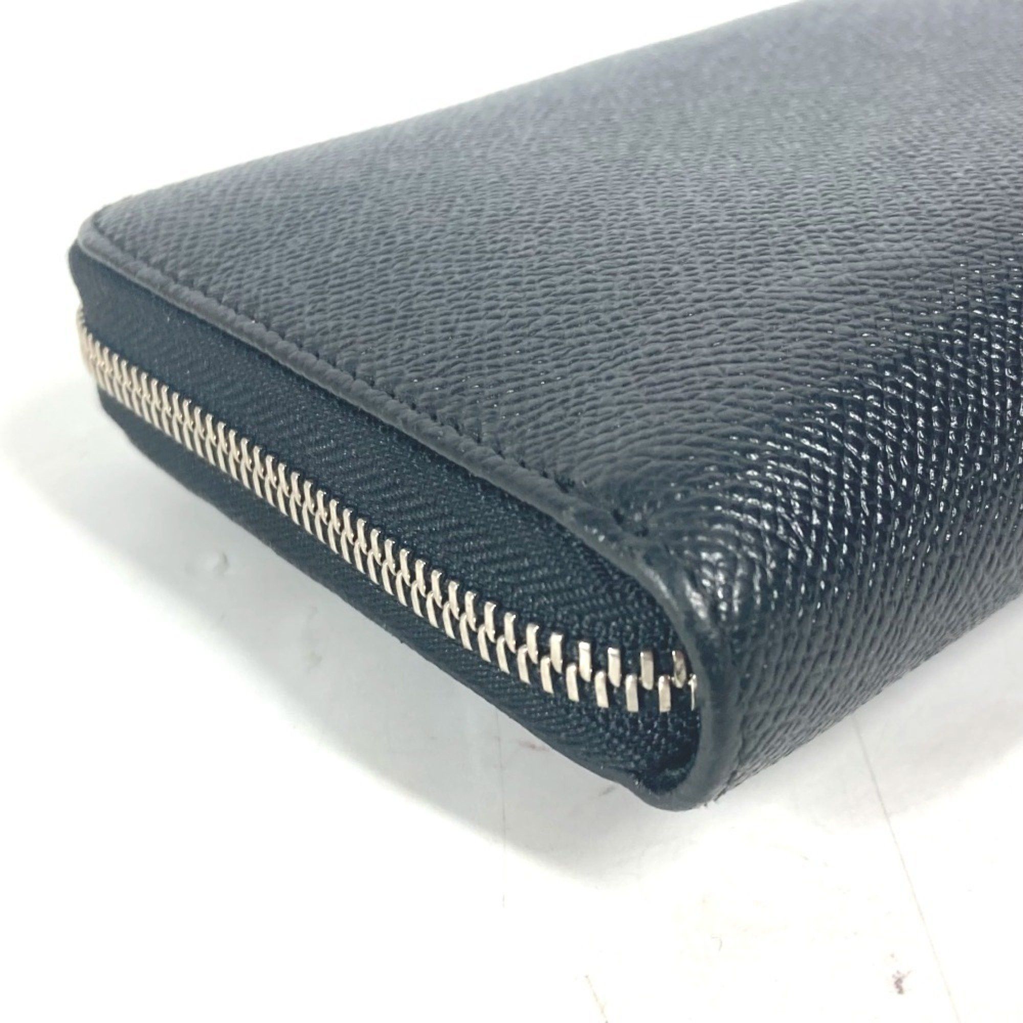 Bvlgari BVLGARI Bulgari Round Zipper Long Wallet Leather Men's Women's Black Size ONE SIZE - 4 Thumbnail