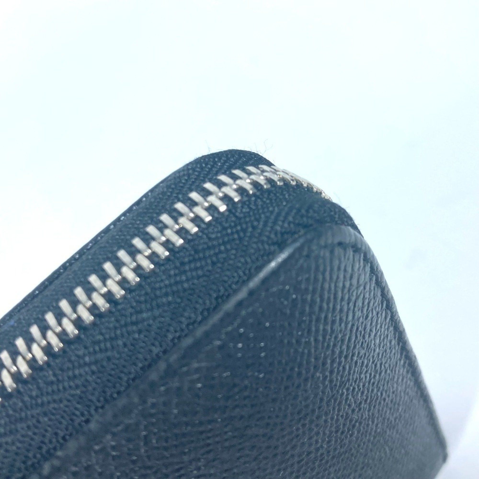 Bvlgari BVLGARI Bulgari Round Zipper Long Wallet Leather Men's Women's Black Size ONE SIZE - 8 Thumbnail