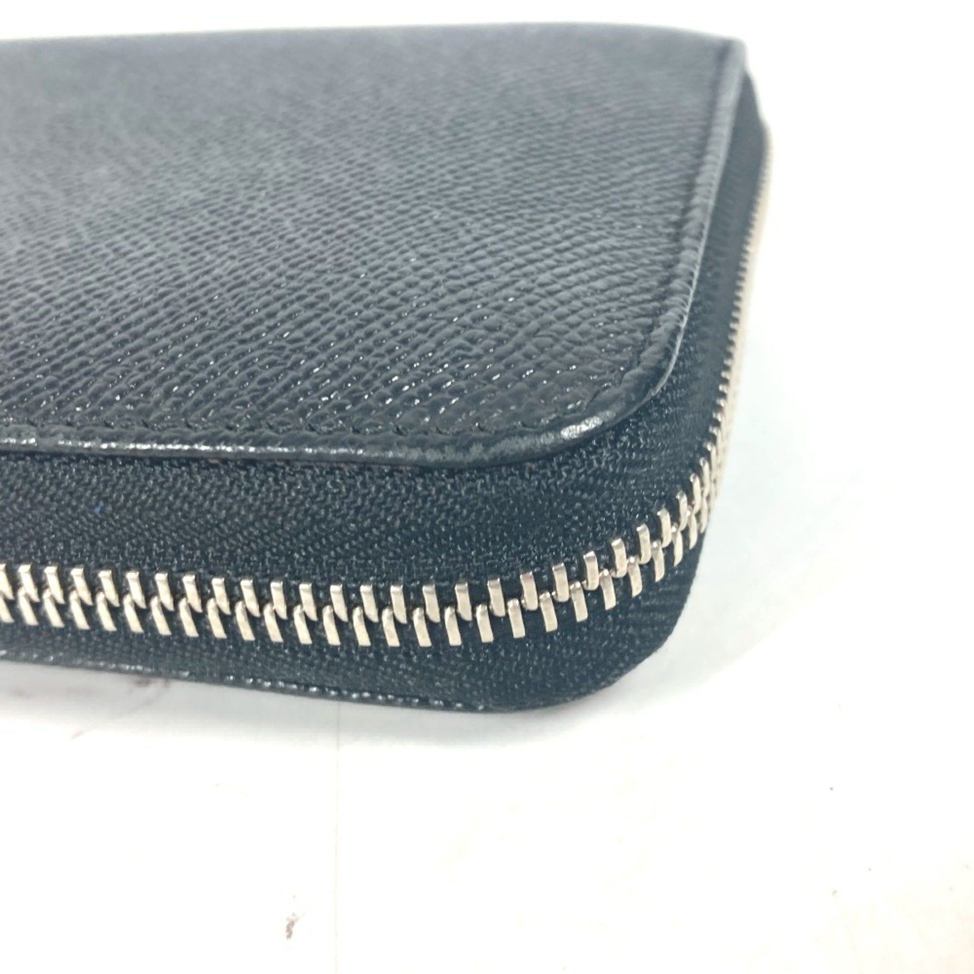 Bvlgari BVLGARI Bulgari Round Zipper Long Wallet Leather Men's Women's Black Size ONE SIZE - 7 Thumbnail