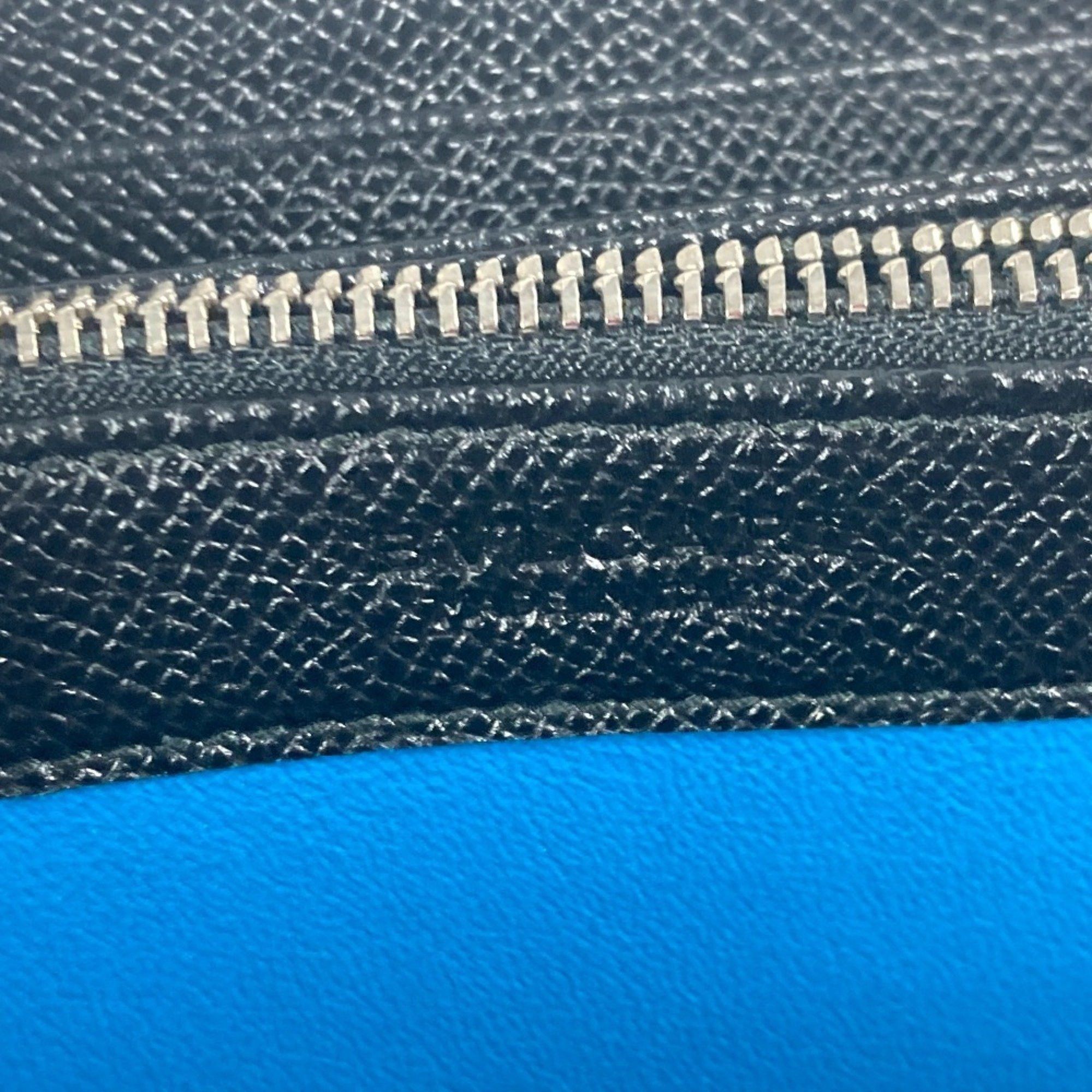 Bvlgari BVLGARI Bulgari Round Zipper Long Wallet Leather Men's Women's Black Size ONE SIZE - 15 Thumbnail