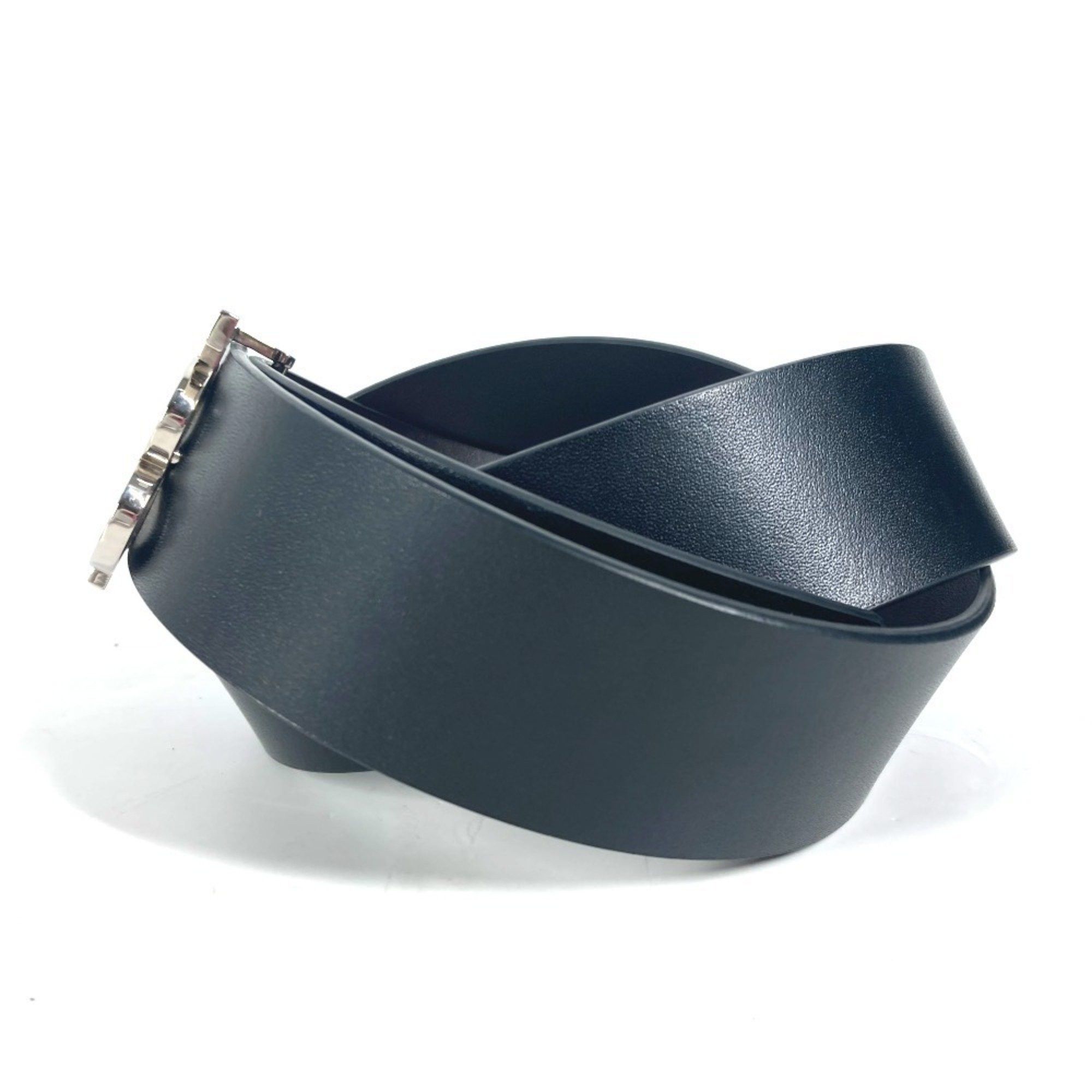 Burberry BURBERRY TB Logo Belt Leather Men's Black Size ONE SIZE - 4 Thumbnail