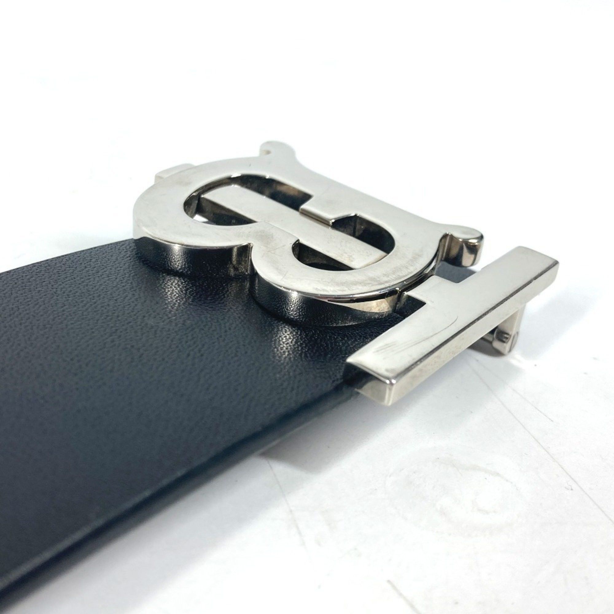 Burberry BURBERRY TB Logo Belt Leather Men's Black Size ONE SIZE - 8 Thumbnail