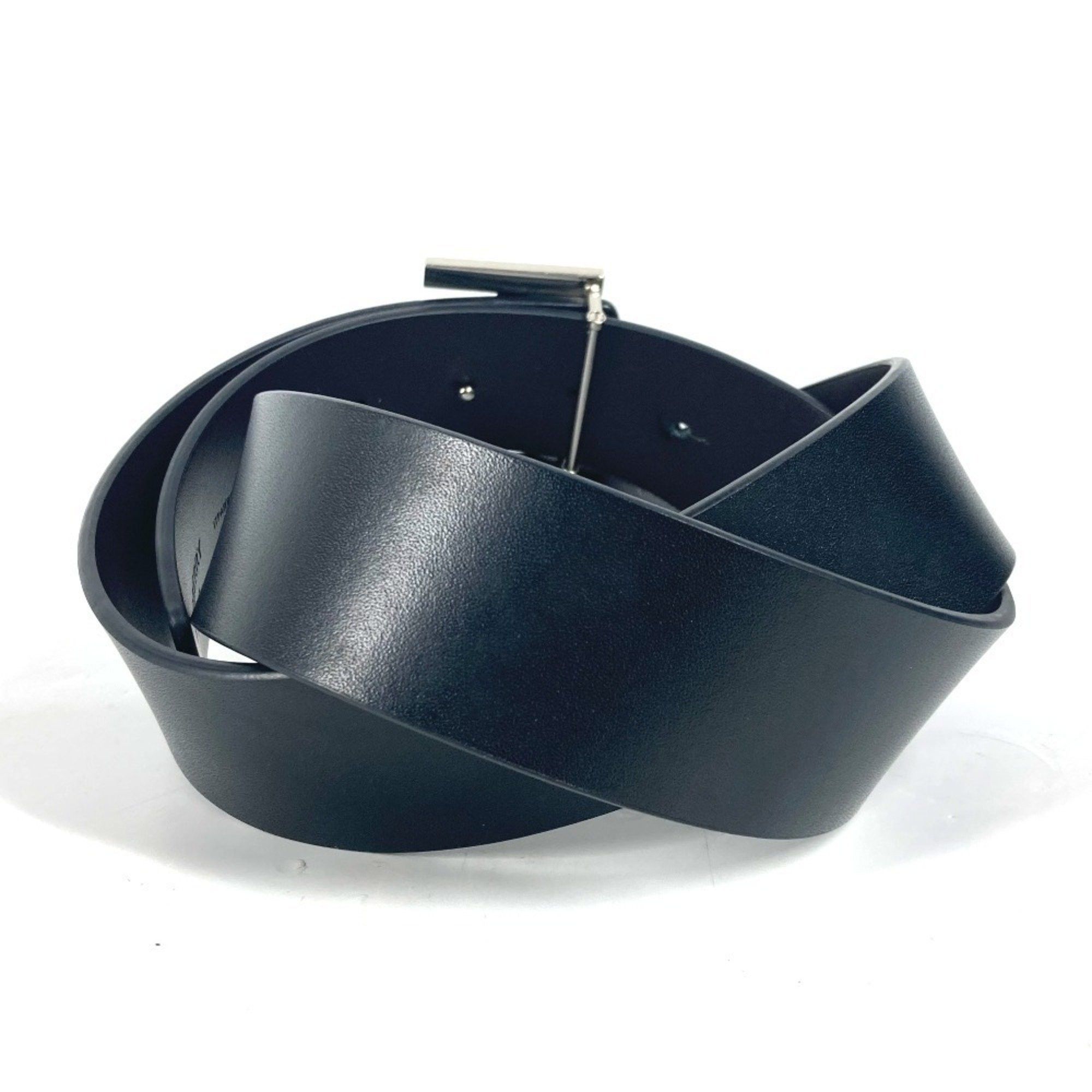 Burberry BURBERRY TB Logo Belt Leather Men's Black Size ONE SIZE - 2 Thumbnail