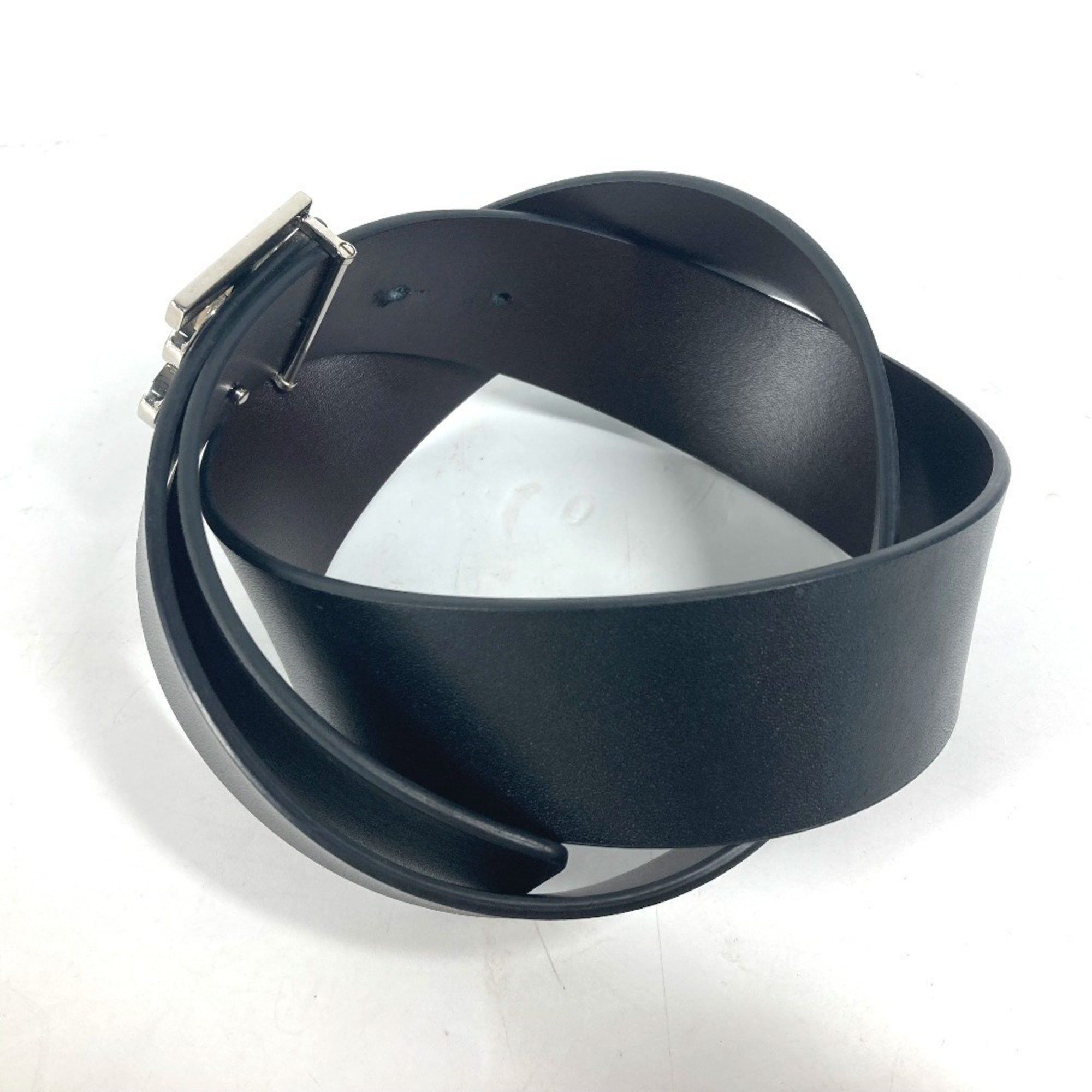 Burberry BURBERRY TB Logo Belt Leather Men's Black Size ONE SIZE - 5 Thumbnail