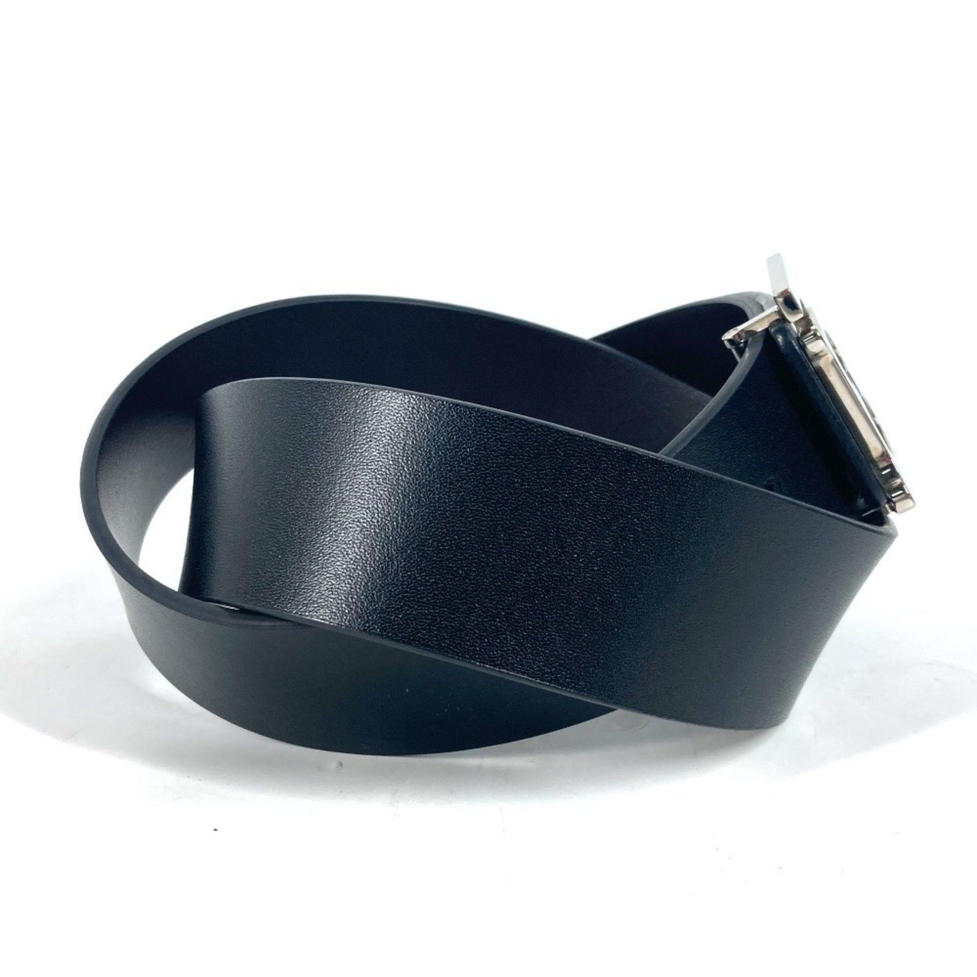 Burberry BURBERRY TB Logo Belt Leather Men's Black Size ONE SIZE - 3 Thumbnail