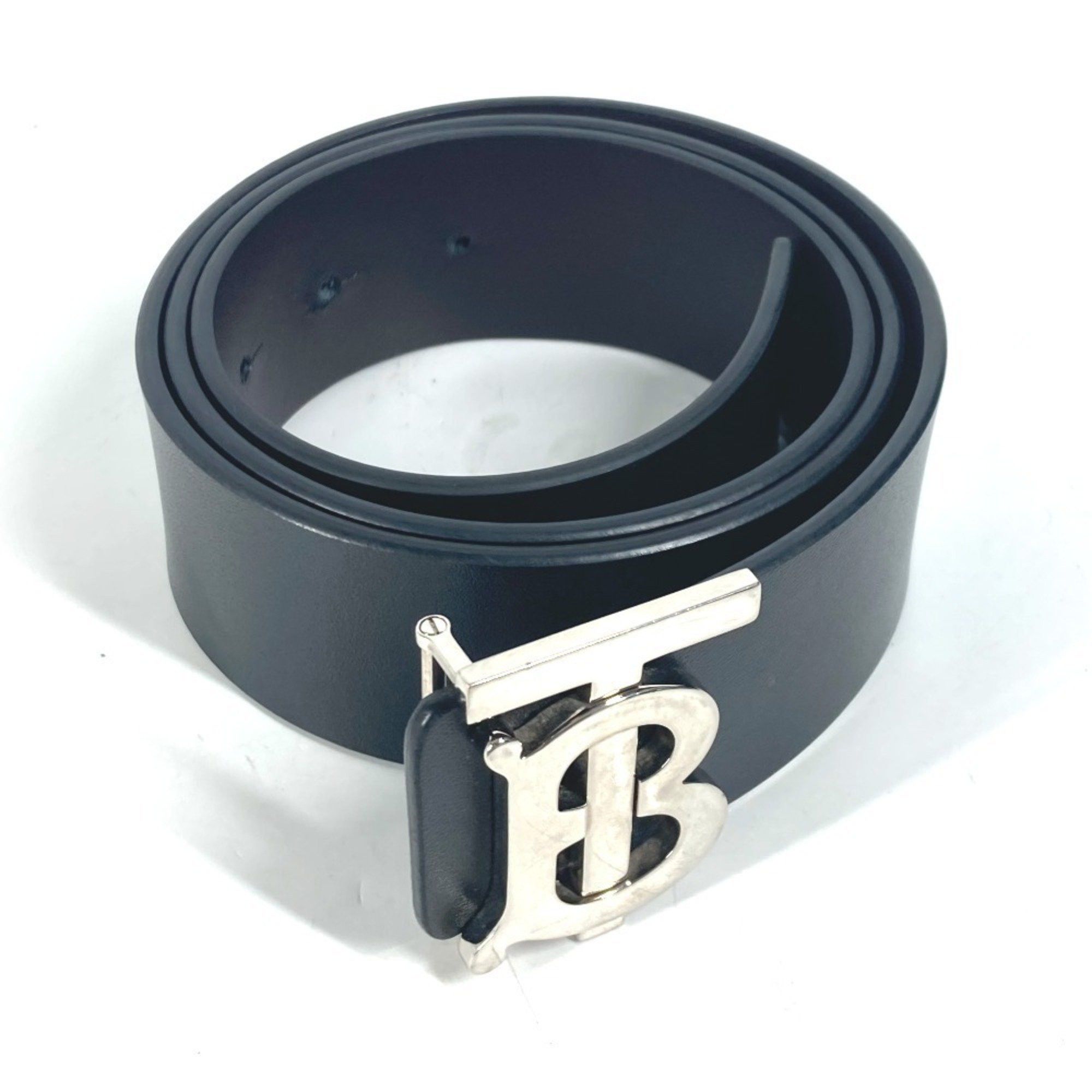 Burberry BURBERRY TB Logo Belt Leather Men's Black Size ONE SIZE - 14 Thumbnail