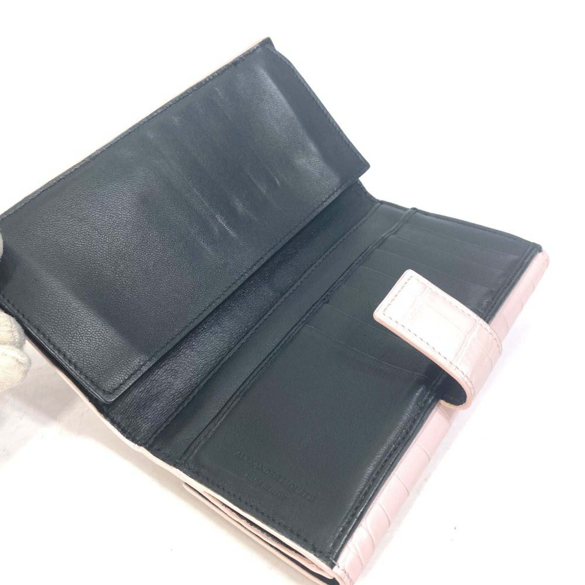 Alexander Wang Alexander Wang Rhinestone Skull Long Wallet Embossed Leather Women's Pink Size ONE SIZE - 11 Thumbnail