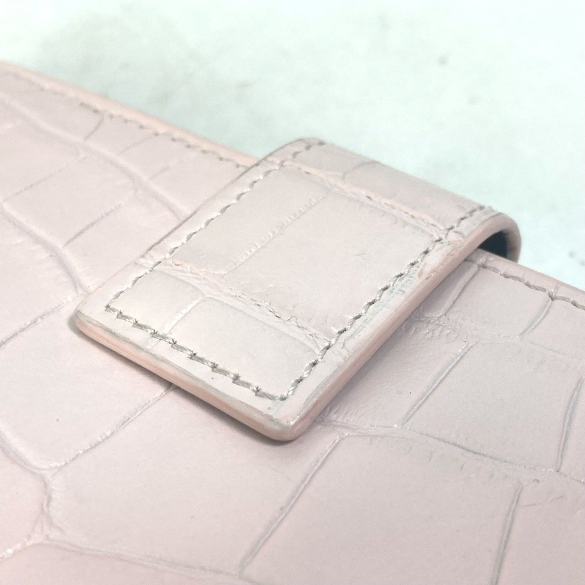 Alexander Wang Alexander Wang Rhinestone Skull Long Wallet Embossed Leather Women's Pink Size ONE SIZE - 8 Thumbnail