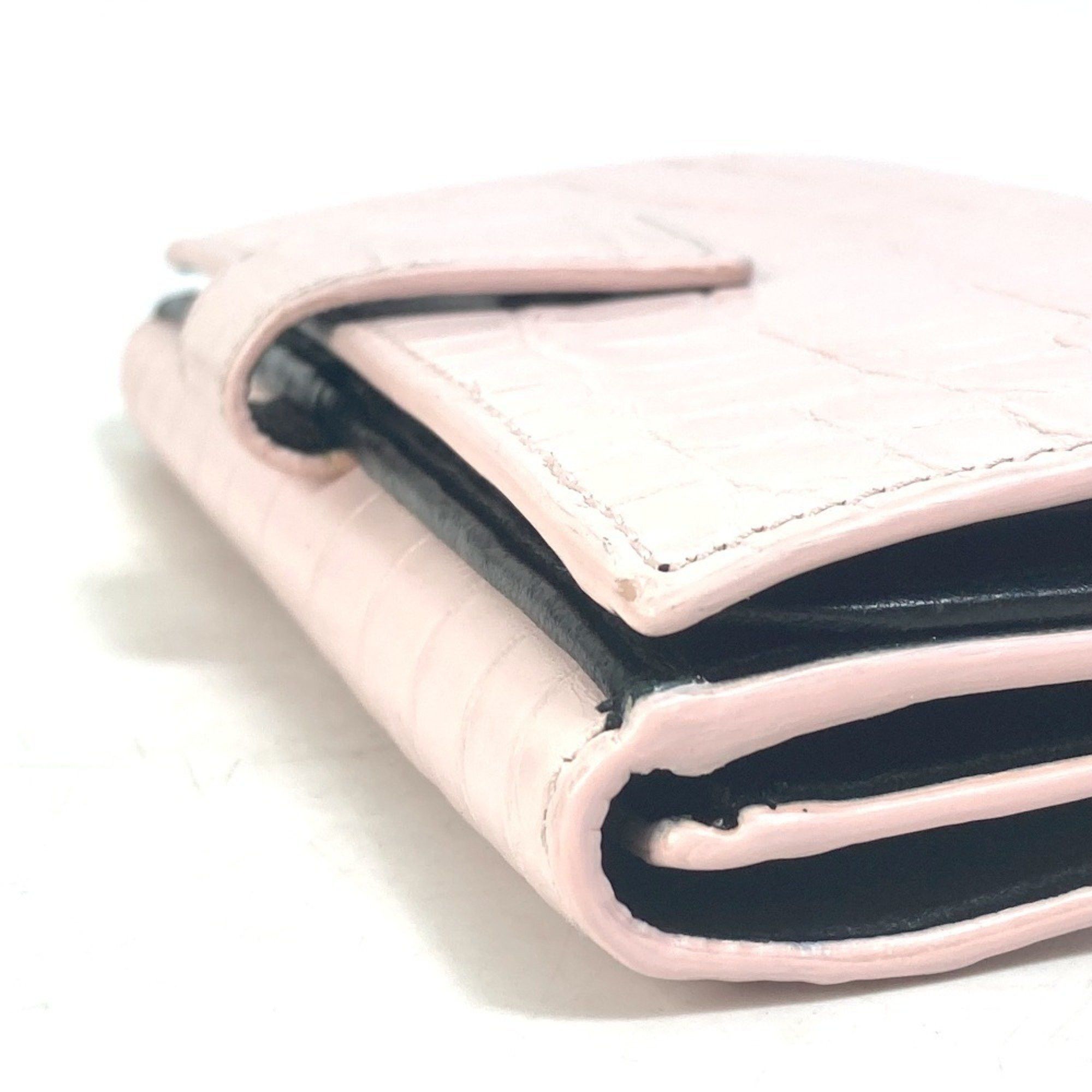 Alexander Wang Alexander Wang Rhinestone Skull Long Wallet Embossed Leather Women's Pink Size ONE SIZE - 7 Thumbnail