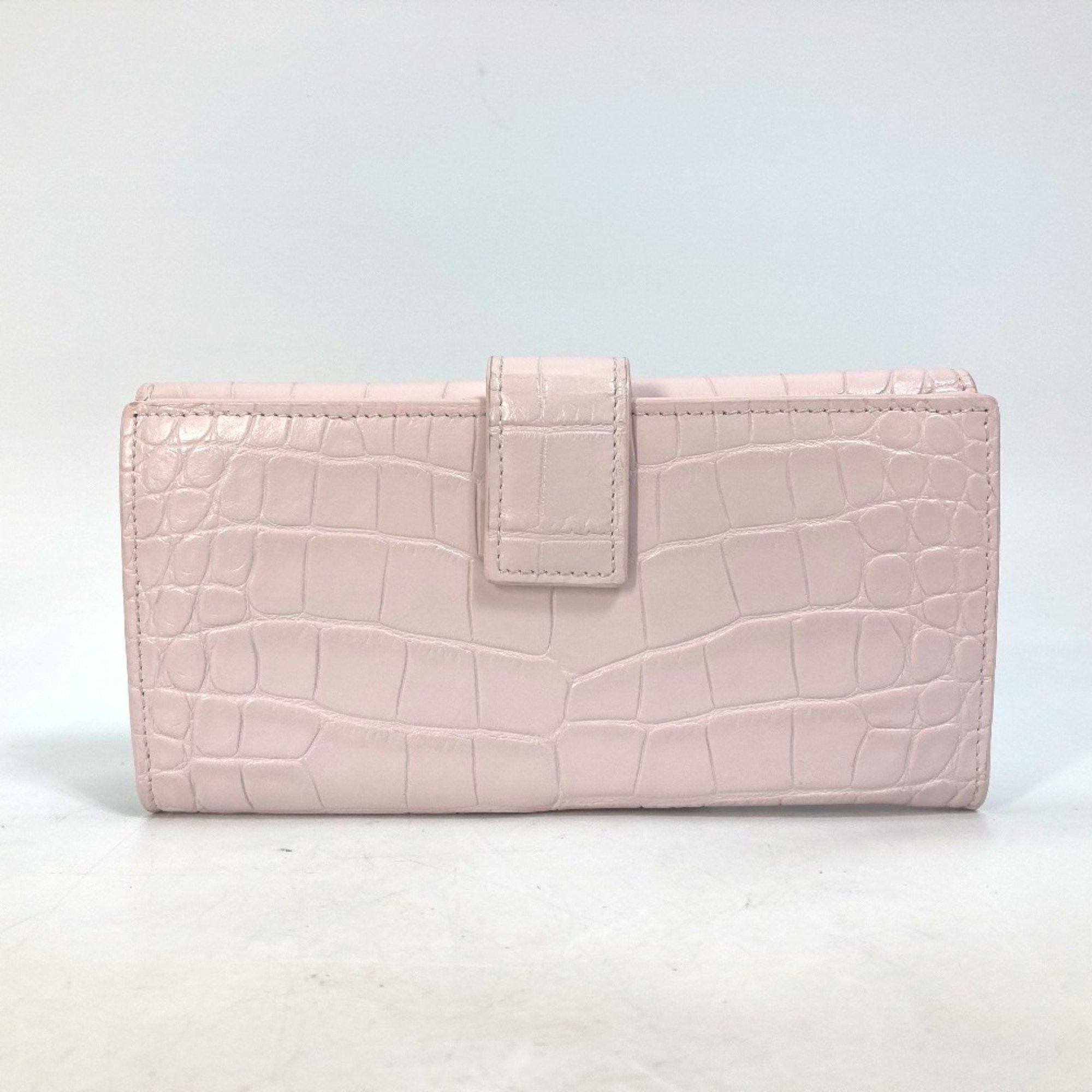 Alexander Wang Alexander Wang Rhinestone Skull Long Wallet Embossed Leather Women's Pink Size ONE SIZE - 2 Thumbnail