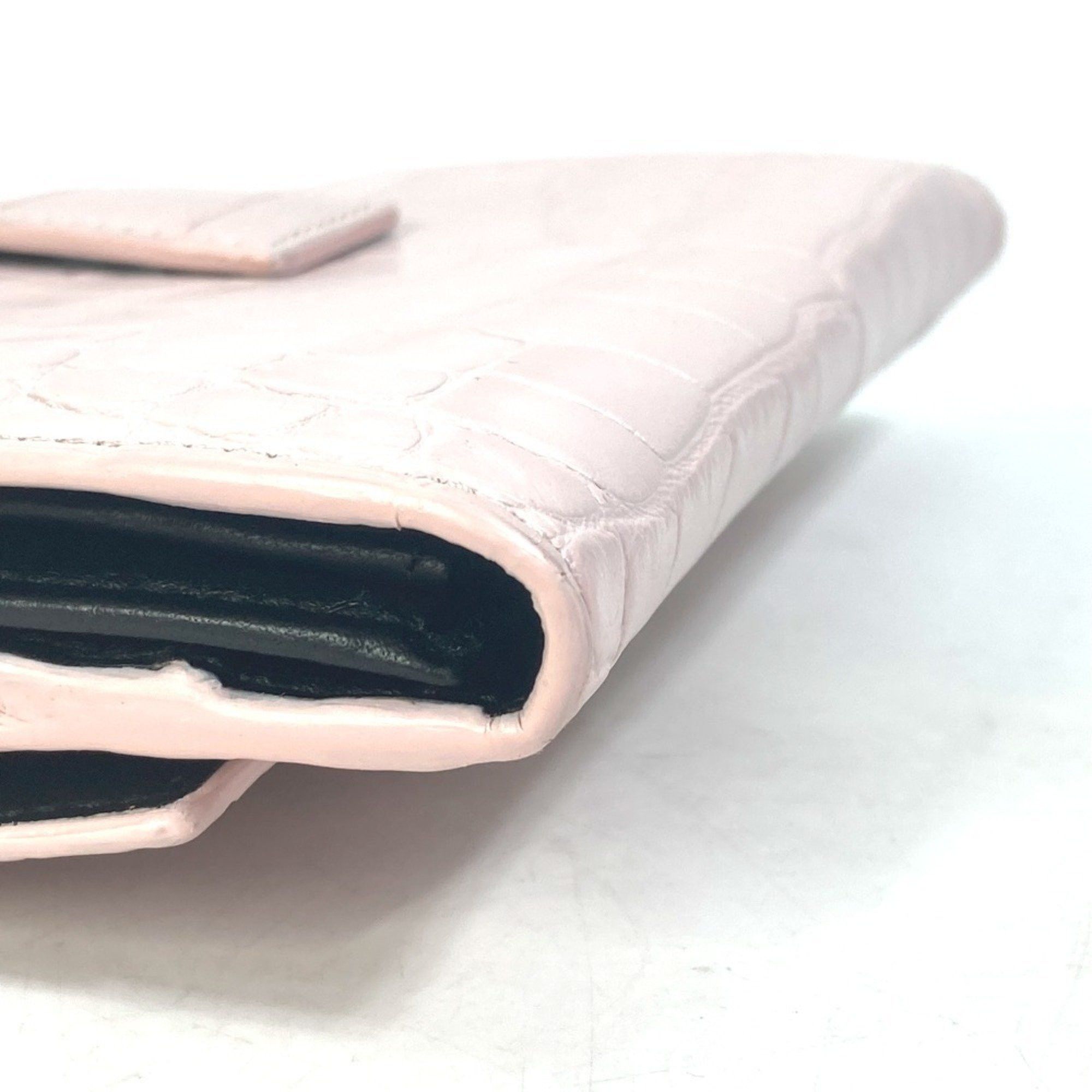 Alexander Wang Alexander Wang Rhinestone Skull Long Wallet Embossed Leather Women's Pink Size ONE SIZE - 6 Thumbnail