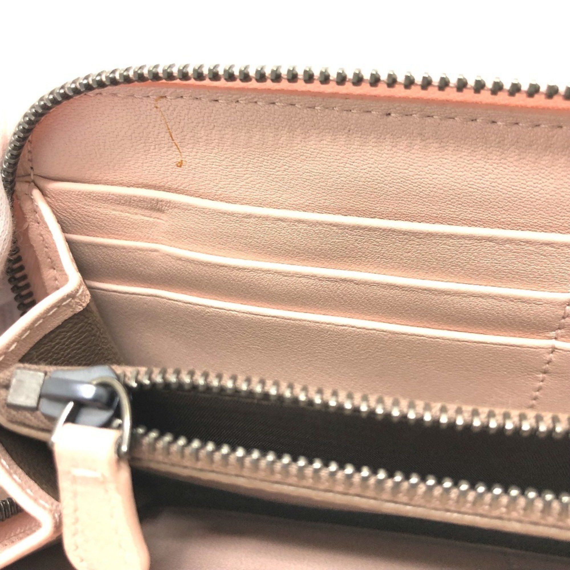 Bottega Veneta BOTTEGA VENETA 114076 Intrecciato Round Zipper Long Wallet Leather Women's Pink Size ONE SIZE - 10 Thumbnail