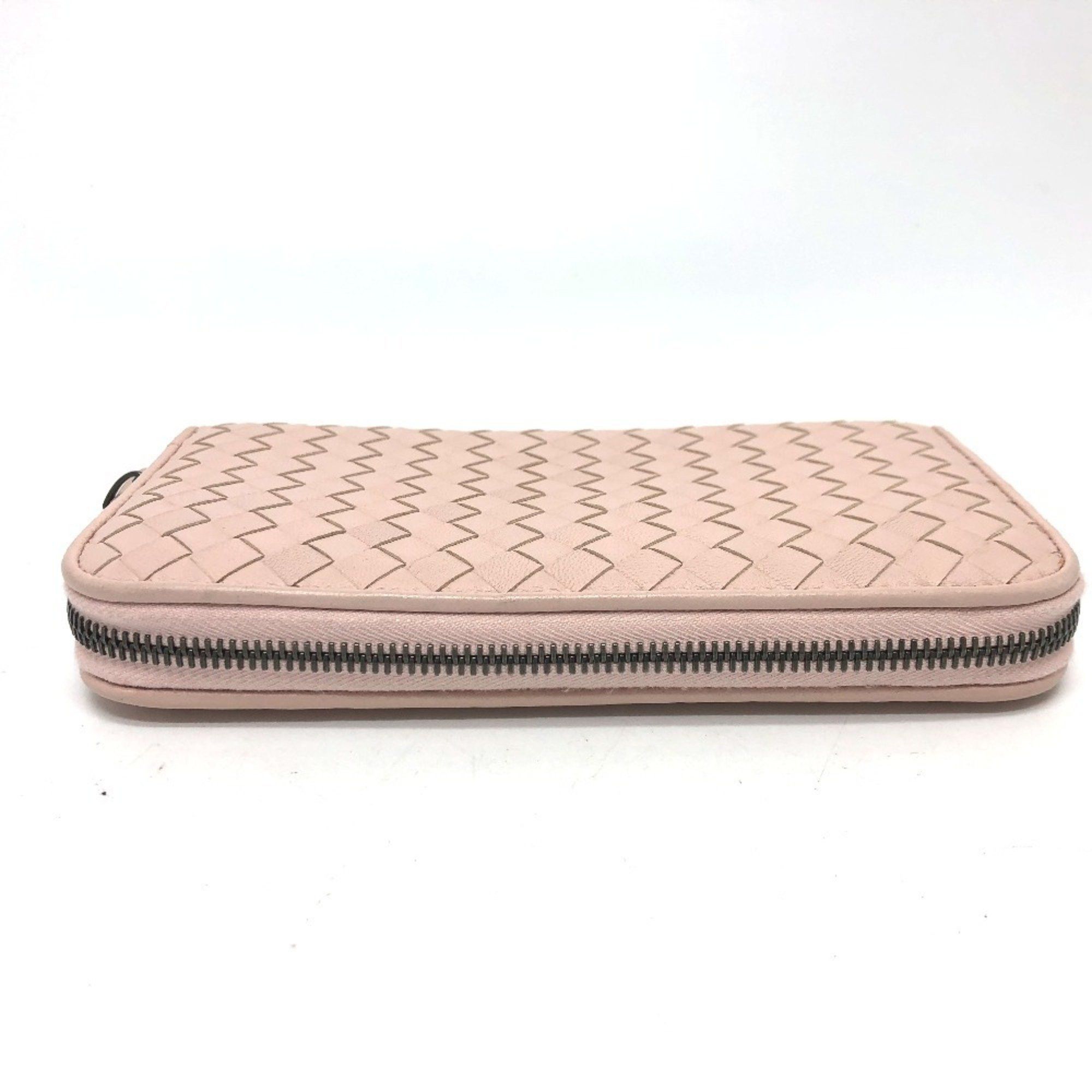 Bottega Veneta BOTTEGA VENETA 114076 Intrecciato Round Zipper Long Wallet Leather Women's Pink Size ONE SIZE - 4 Thumbnail
