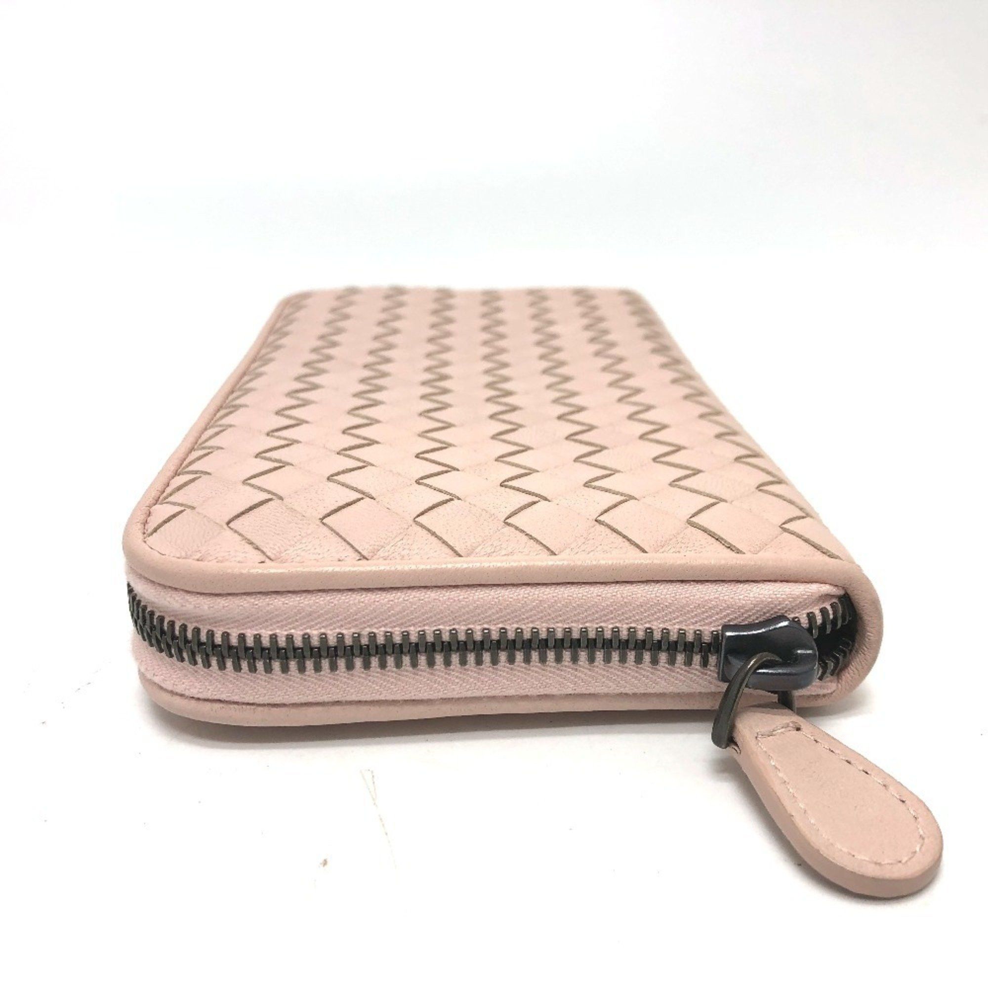 Bottega Veneta BOTTEGA VENETA 114076 Intrecciato Round Zipper Long Wallet Leather Women's Pink Size ONE SIZE - 7 Thumbnail