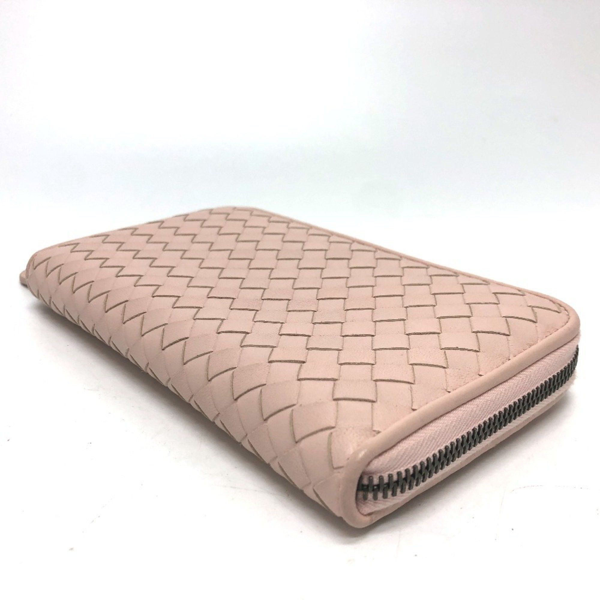 Bottega Veneta BOTTEGA VENETA 114076 Intrecciato Round Zipper Long Wallet Leather Women's Pink Size ONE SIZE - 6 Thumbnail
