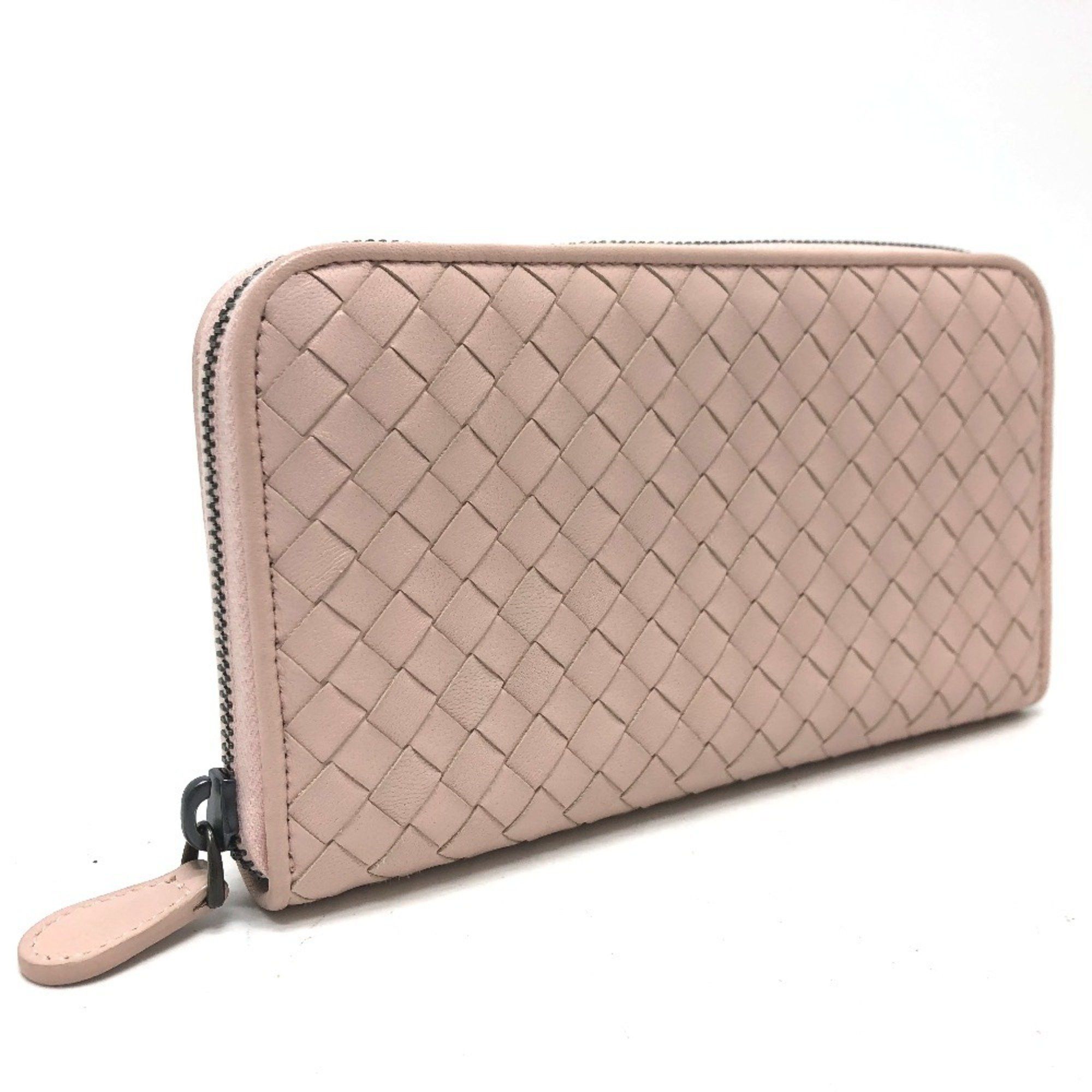 Bottega Veneta BOTTEGA VENETA 114076 Intrecciato Round Zipper Long Wallet Leather Women's Pink Size ONE SIZE - 5 Thumbnail