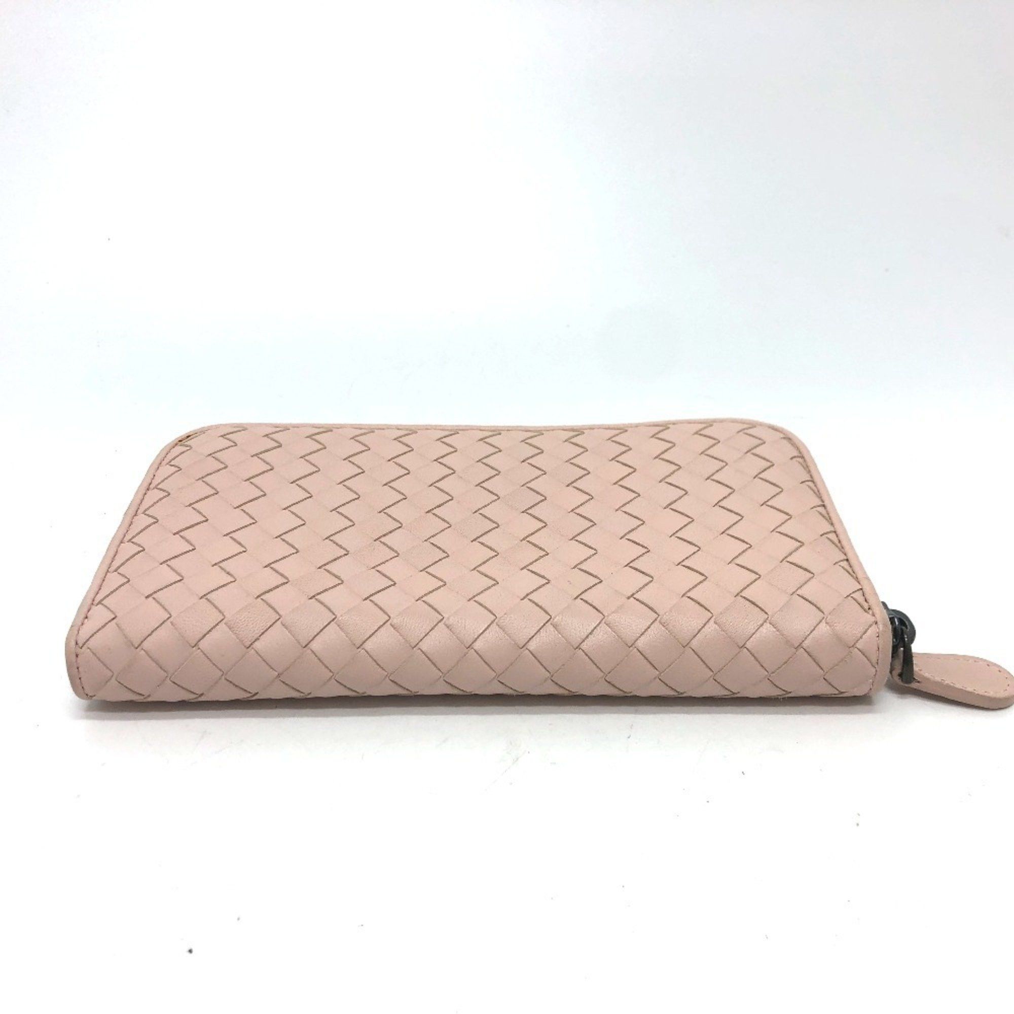 Bottega Veneta BOTTEGA VENETA 114076 Intrecciato Round Zipper Long Wallet Leather Women's Pink Size ONE SIZE - 3 Thumbnail