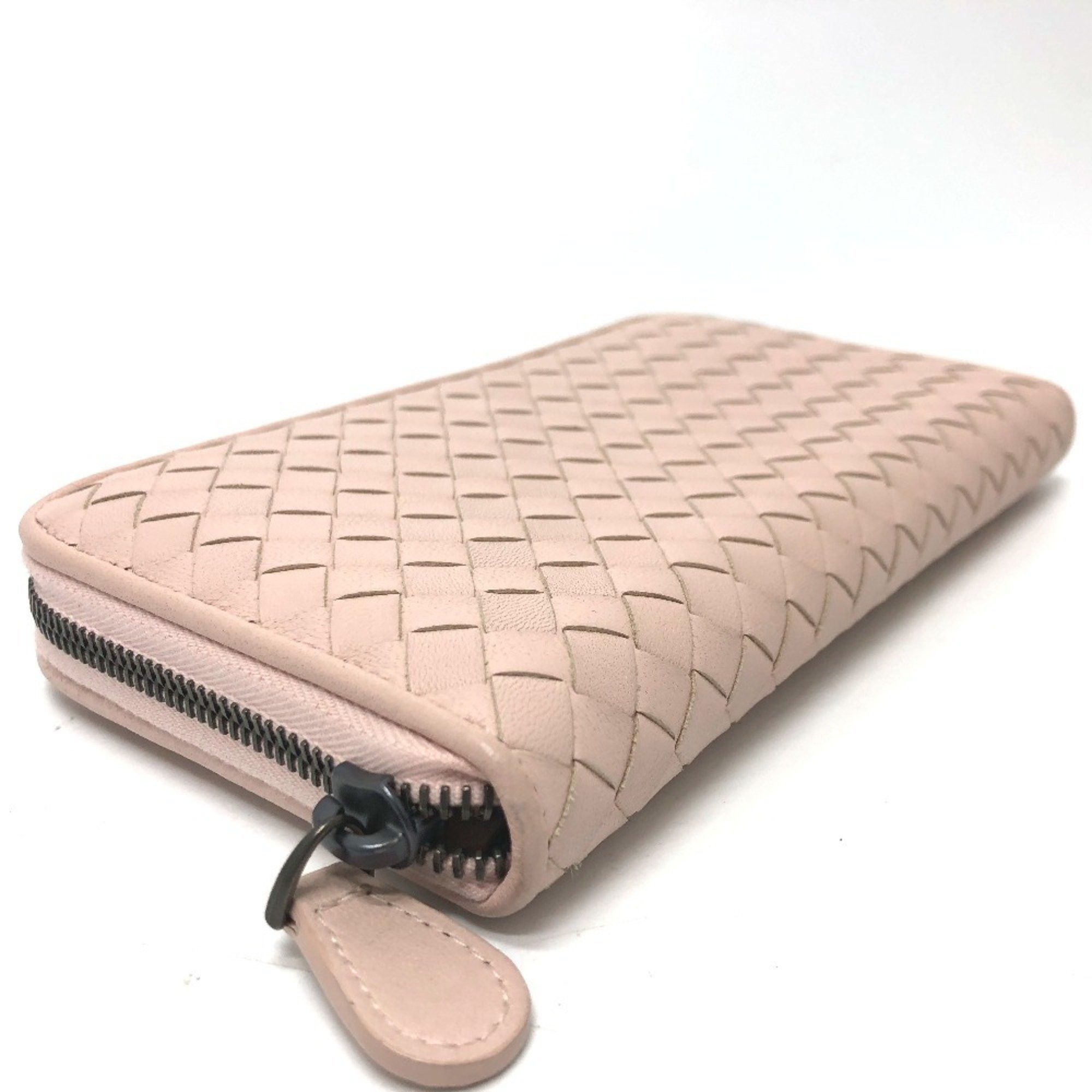 Bottega Veneta BOTTEGA VENETA 114076 Intrecciato Round Zipper Long Wallet Leather Women's Pink Size ONE SIZE - 8 Thumbnail