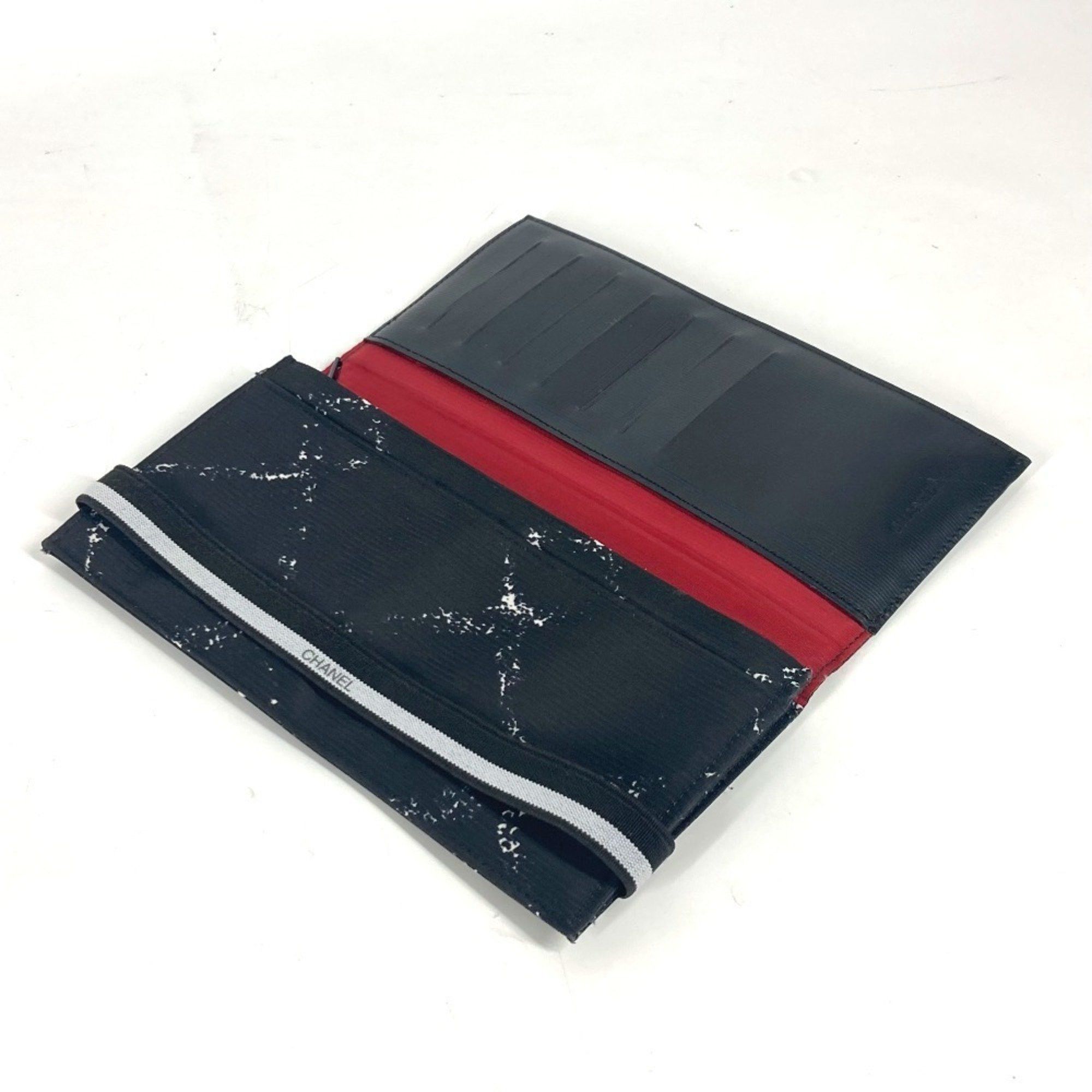Chanel CHANEL A14344 Former Travel Line Long Wallet Bi-fold Nylon Men's Women's Black Size ONE SIZE - 10 Thumbnail