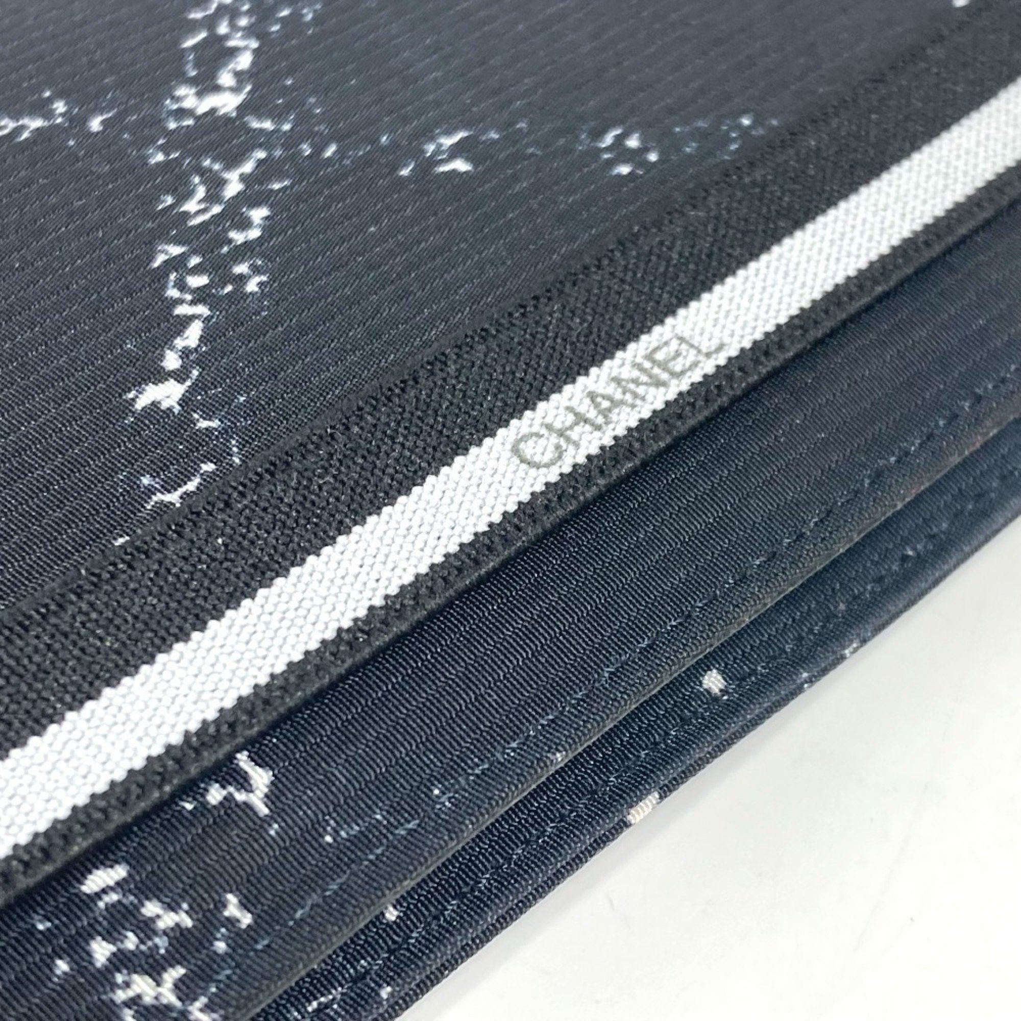 Chanel CHANEL A14344 Former Travel Line Long Wallet Bi-fold Nylon Men's Women's Black Size ONE SIZE - 6 Thumbnail