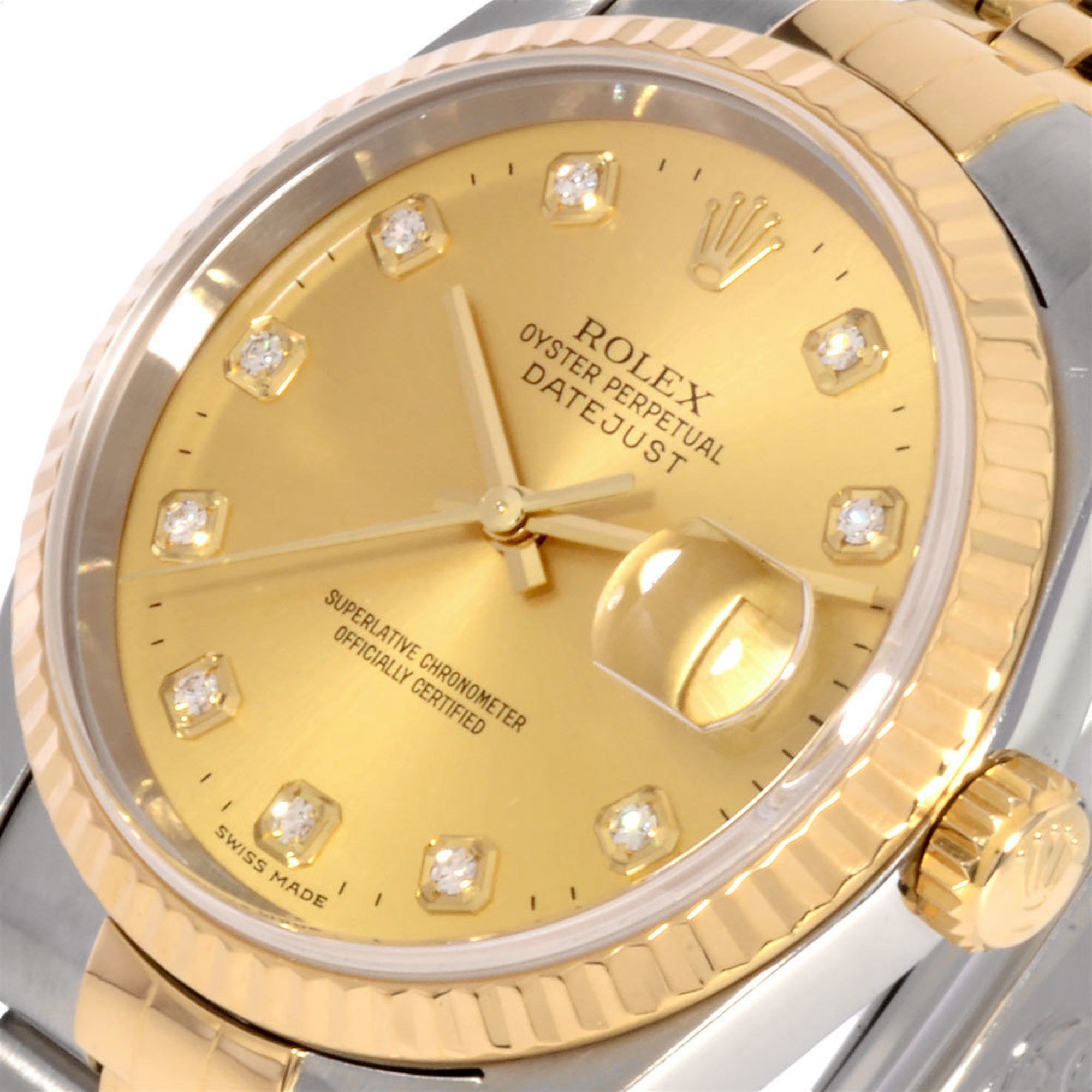 Rolex Rolex 16233G Datejust Y series watch, automatic, champagne dial, 10P diamond index, combination, SS x YG, men's Size ONE SIZE - 7 Thumbnail