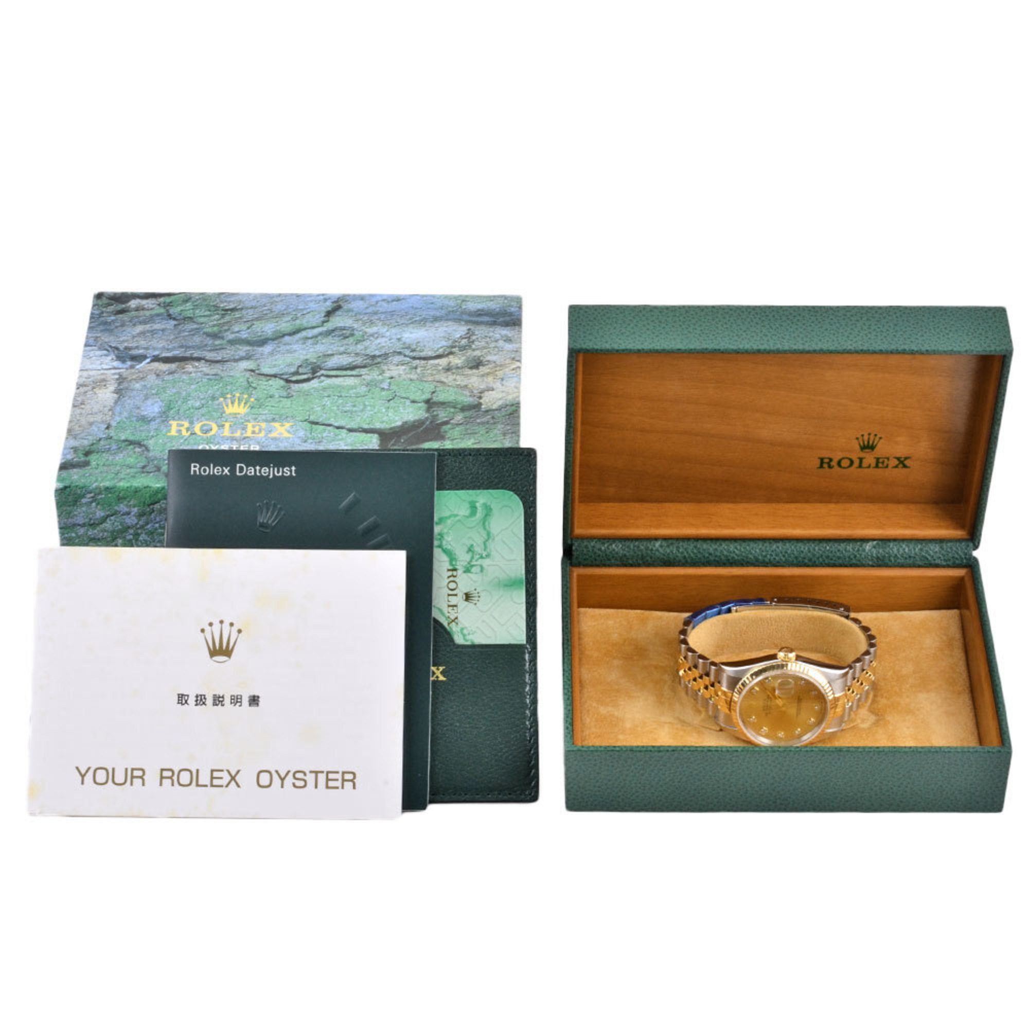 Rolex Rolex 16233G Datejust Y series watch, automatic, champagne dial, 10P diamond index, combination, SS x YG, men's Size ONE SIZE - 8 Thumbnail