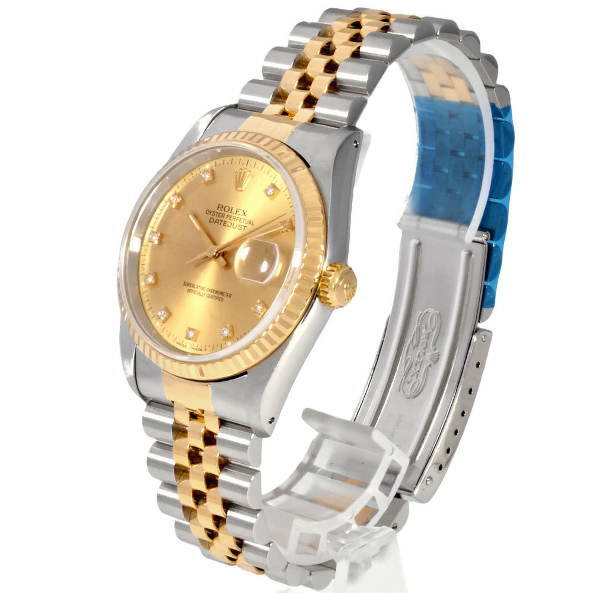 Rolex Rolex 16233G Datejust X series (manufactured in 1991) Automatic wristwatch Champagne dial 10P Diamond index SS x YG Men's Size ONE SIZE - 2 Thumbnail