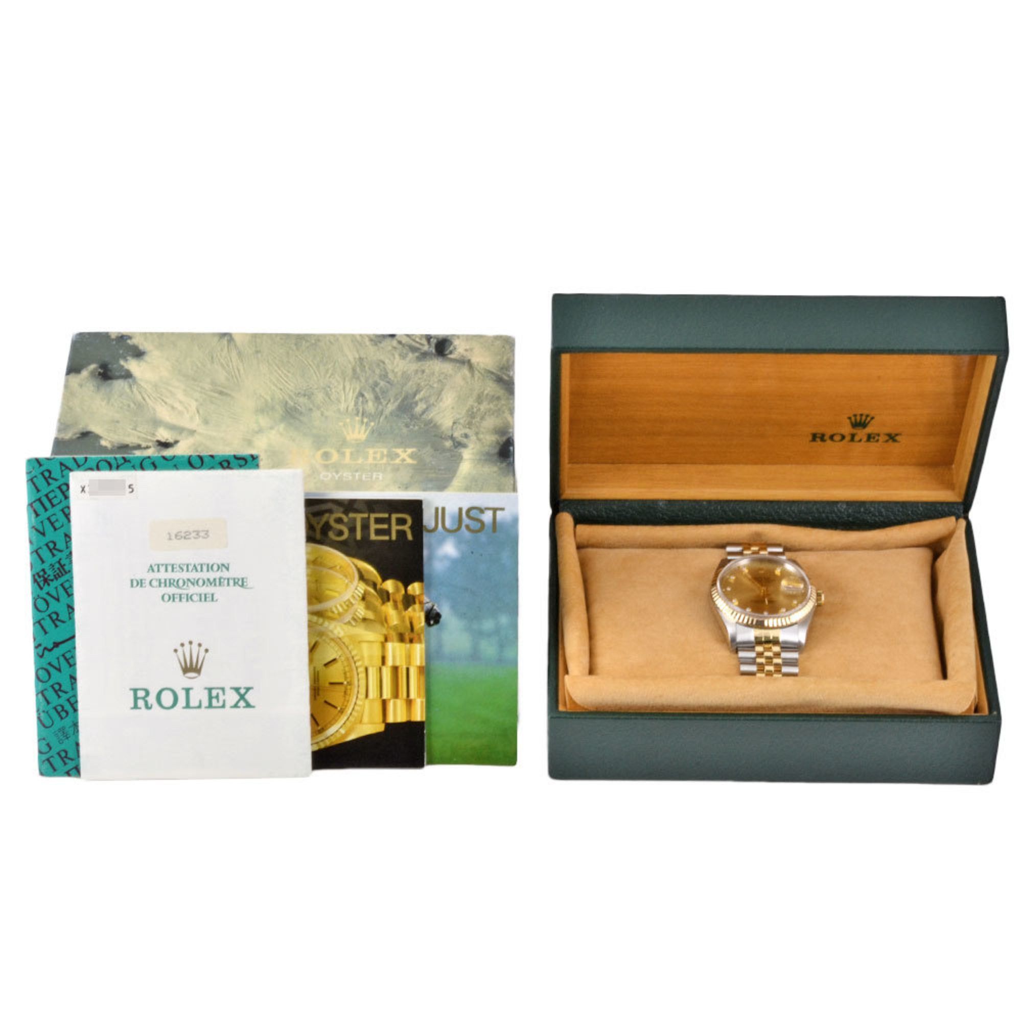Rolex Rolex 16233G Datejust X series (manufactured in 1991) Automatic wristwatch Champagne dial 10P Diamond index SS x YG Men's Size ONE SIZE - 8 Thumbnail