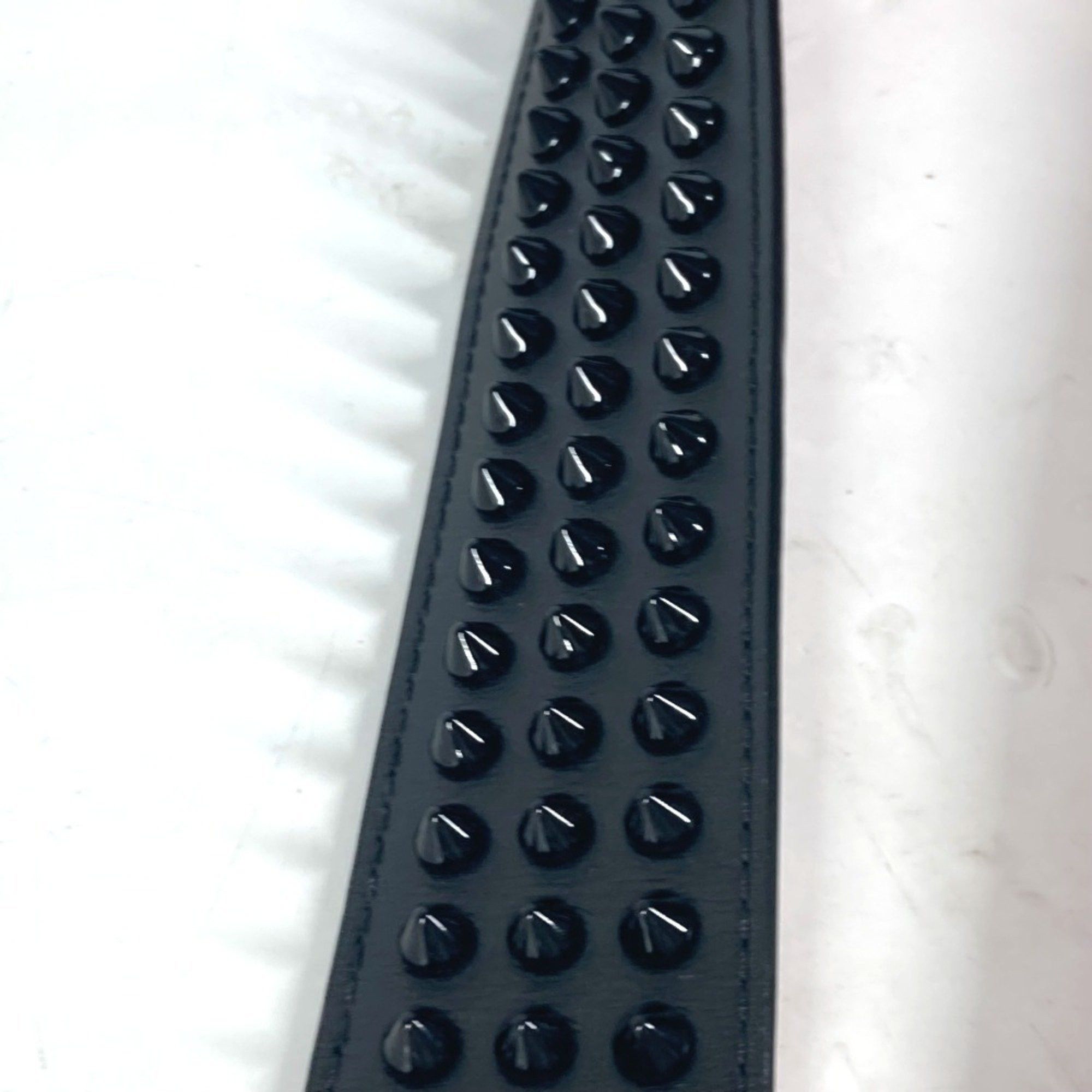 Christian Louboutin Christian Louboutin Studded Logo Belt Leather Men's Women's Black Size ONE SIZE - 13 Thumbnail