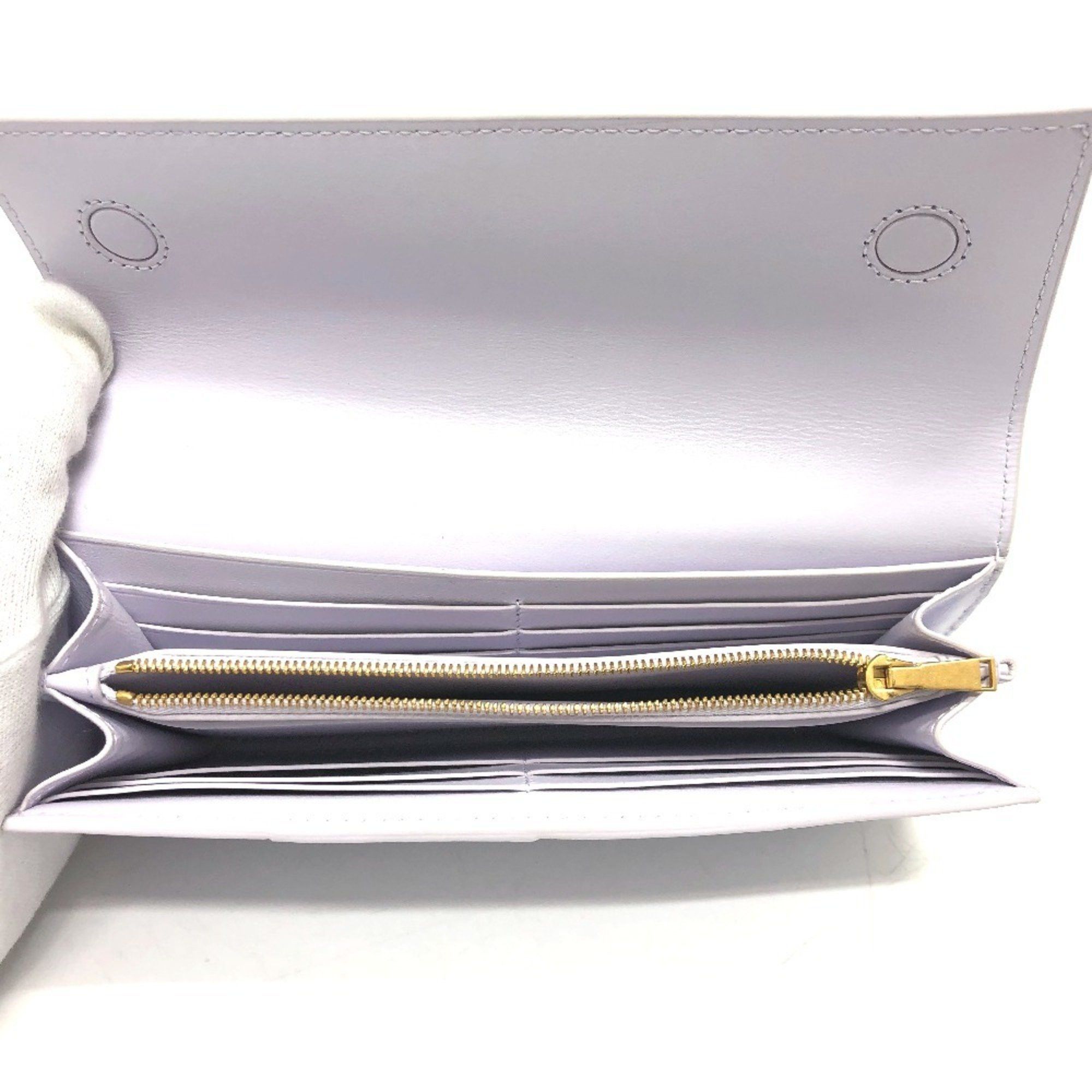Bottega Veneta BOTTEGA VENETA 667433 Intrecciato Maxi Bi-fold Long Wallet Leather Women's Purple Size ONE SIZE - 9 Thumbnail