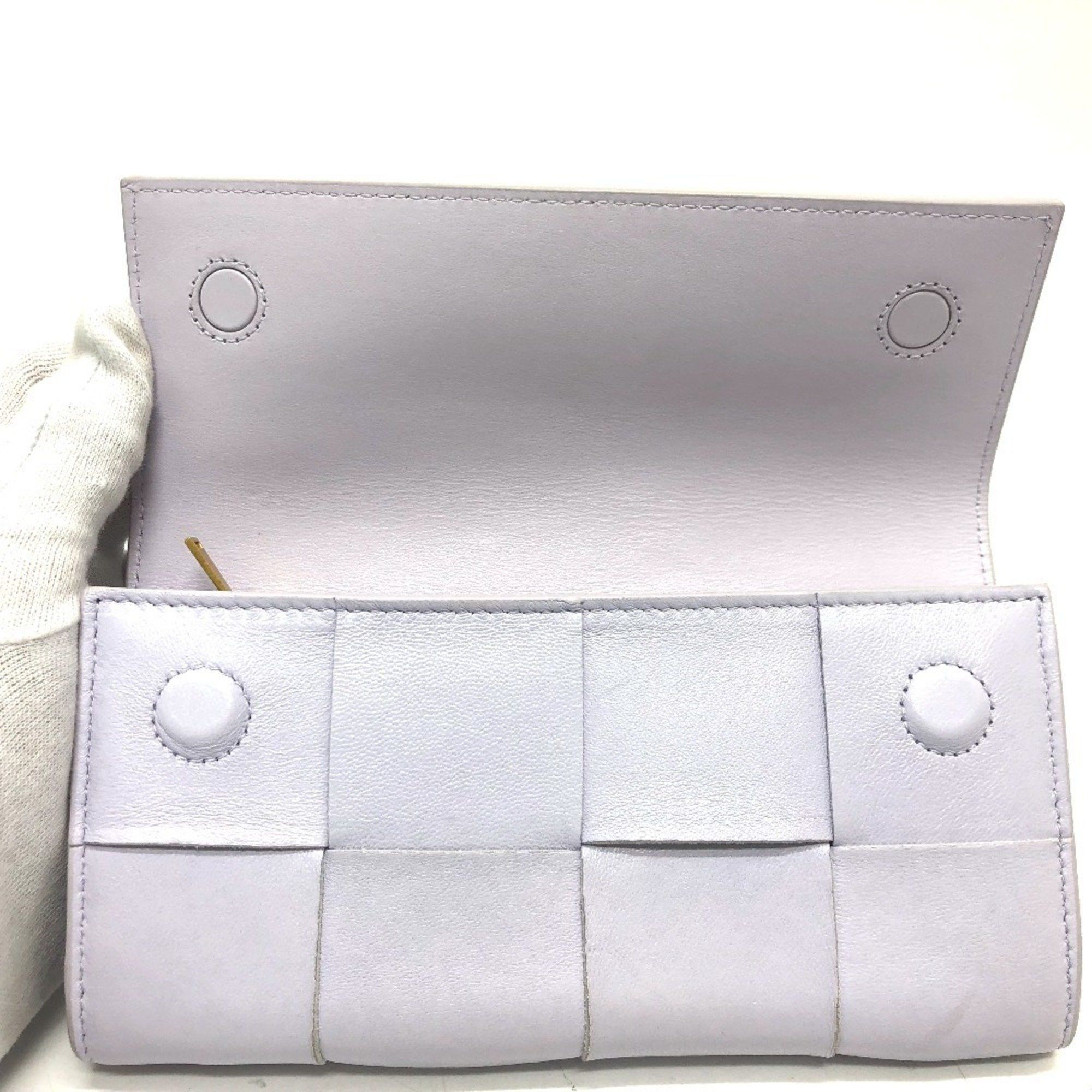 Bottega Veneta BOTTEGA VENETA 667433 Intrecciato Maxi Bi-fold Long Wallet Leather Women's Purple Size ONE SIZE - 8 Thumbnail
