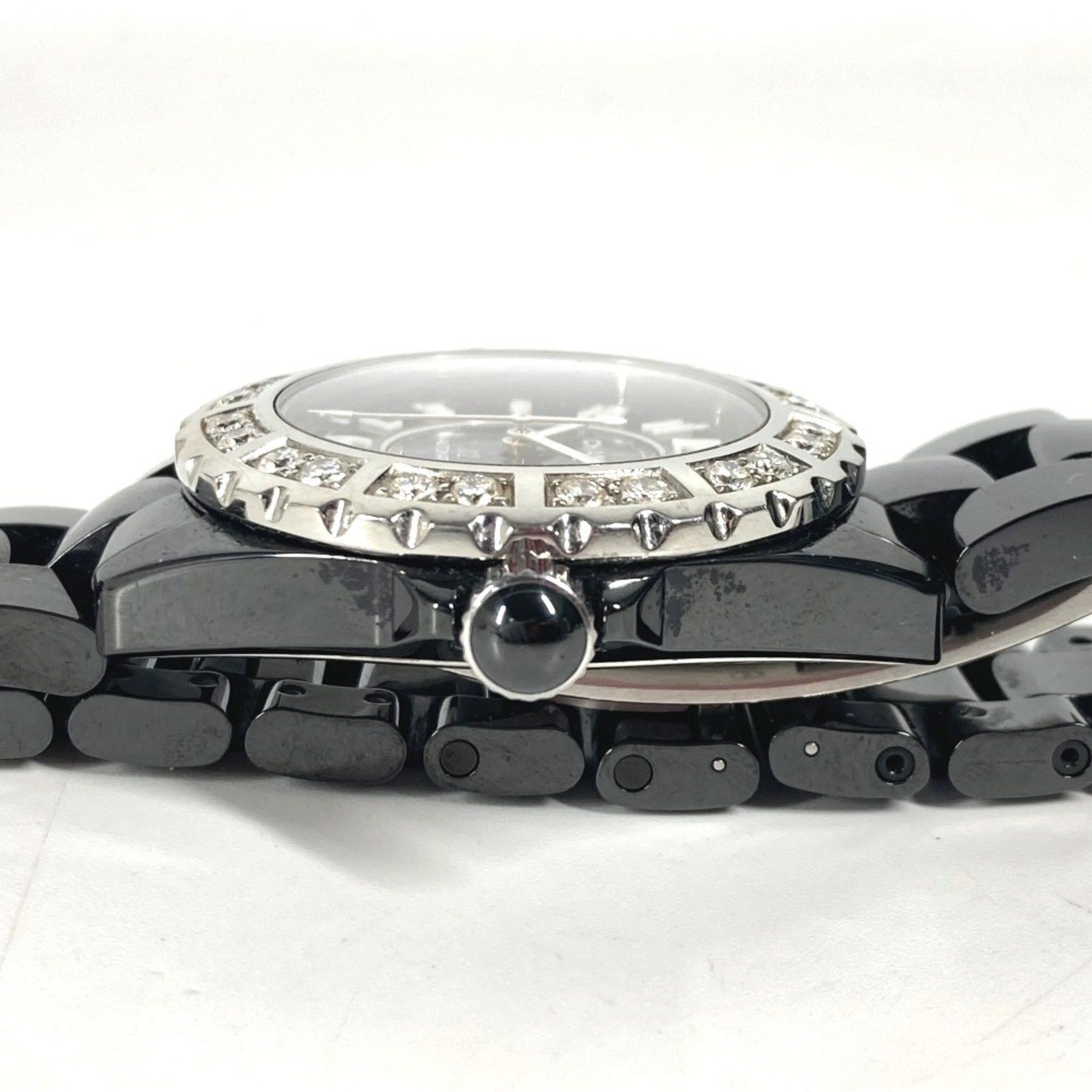 Chanel CHANEL H1174 J12 Diamond Bezel Watch Men's Ceramic SS Black Size ONE SIZE - 4 Thumbnail