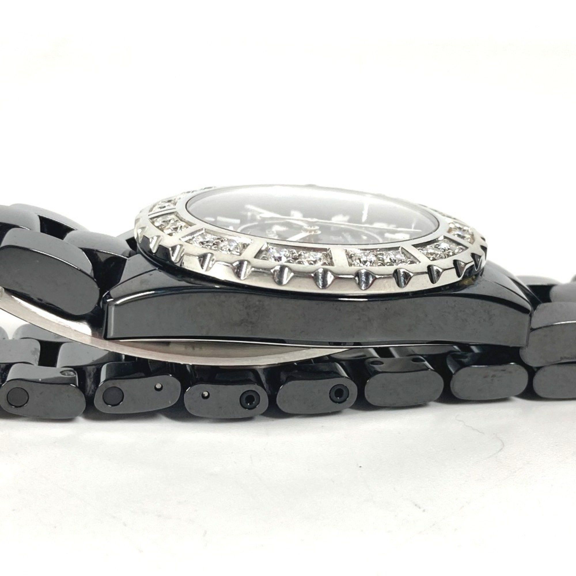 Chanel CHANEL H1174 J12 Diamond Bezel Watch Men's Ceramic SS Black Size ONE SIZE - 5 Thumbnail