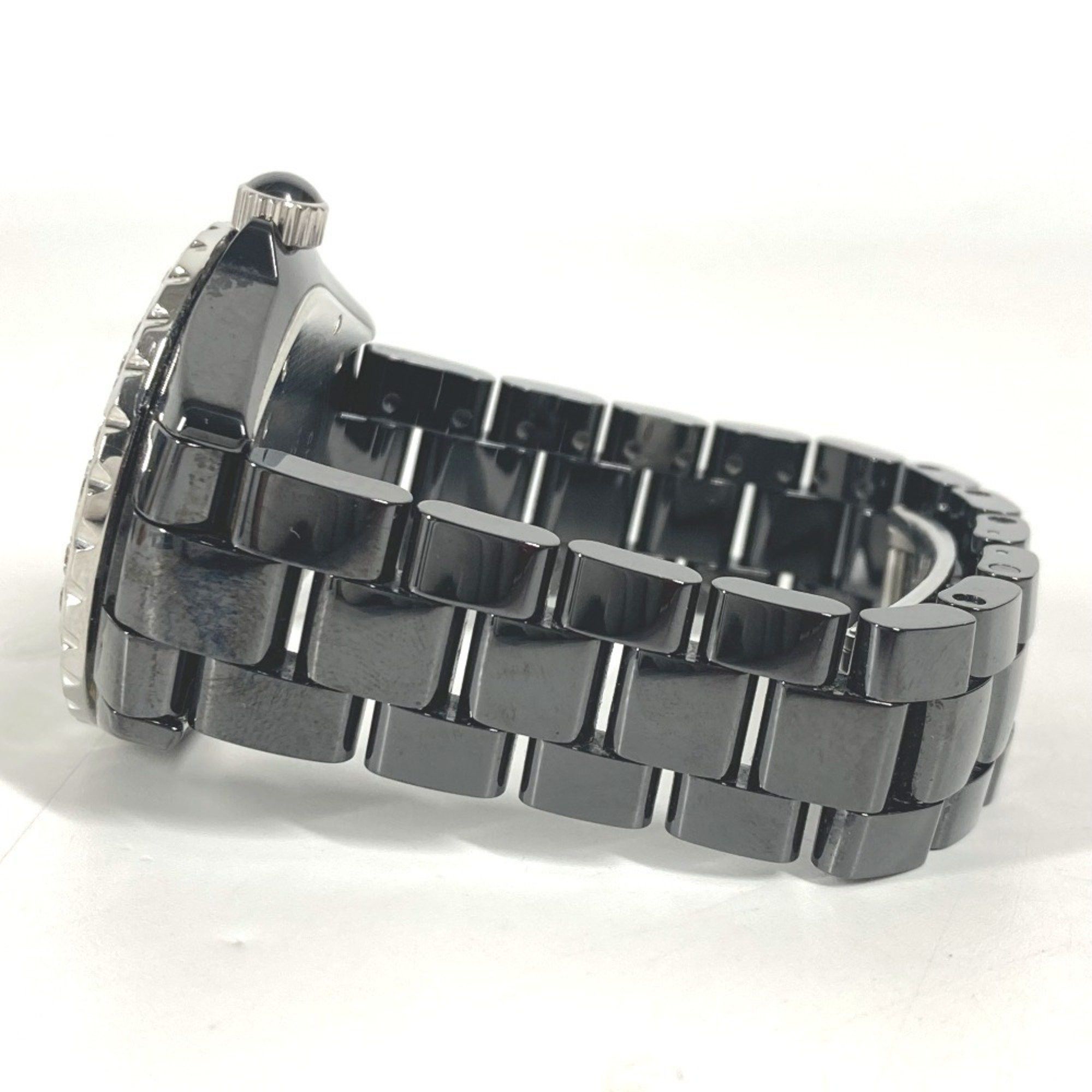 Chanel CHANEL H1174 J12 Diamond Bezel Watch Men's Ceramic SS Black Size ONE SIZE - 6 Thumbnail