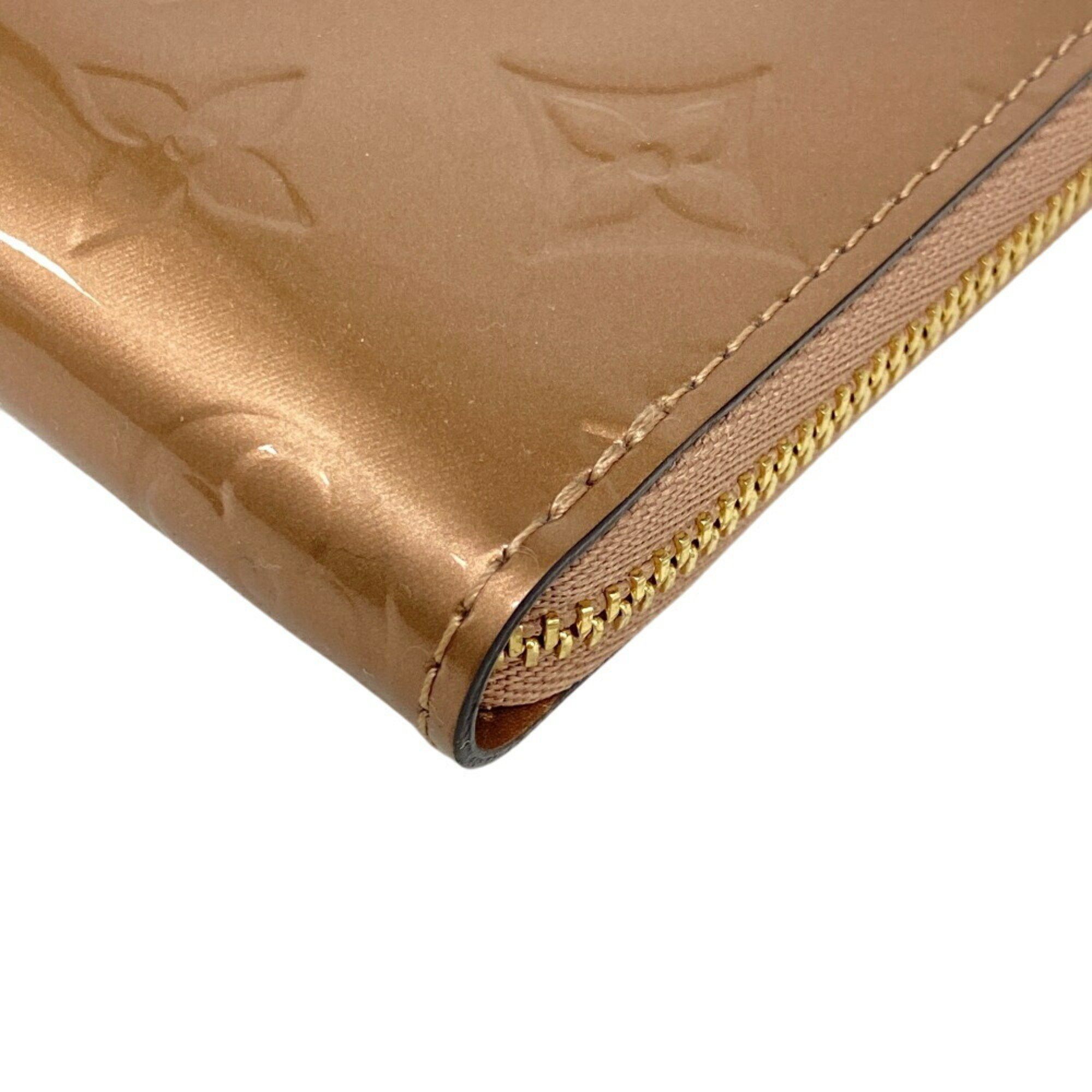 Louis Vuitton Louis Vuitton Wallet M90601 Zipper Coin Purse Round Monogram Vernis Case Pocket Card Beige Women's Size ONE SIZE - 4 Thumbnail