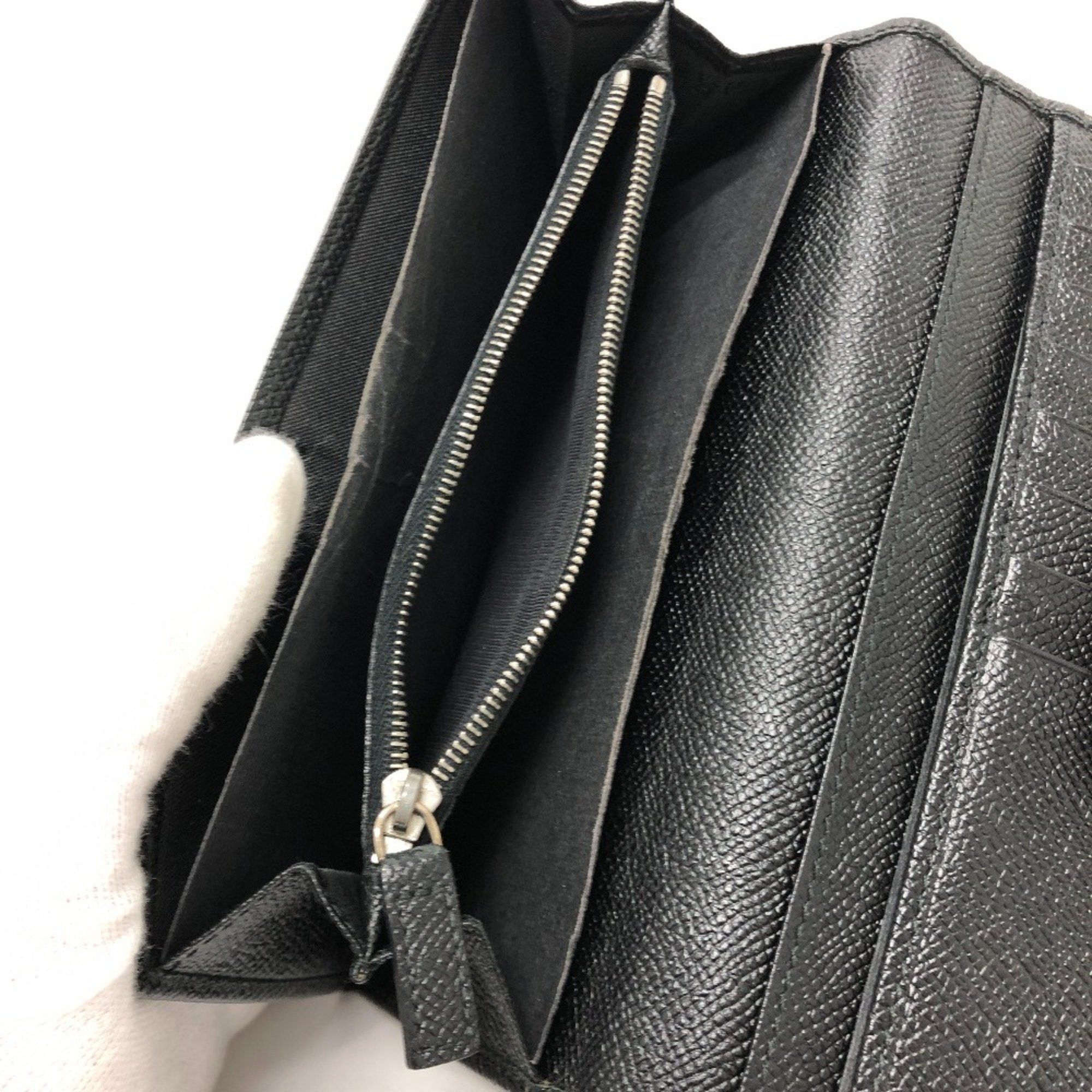 Bvlgari BVLGARI Bulgari Classico Long Wallet Double Hook Bi-fold Leather Men's Black Size ONE SIZE - 7 Thumbnail