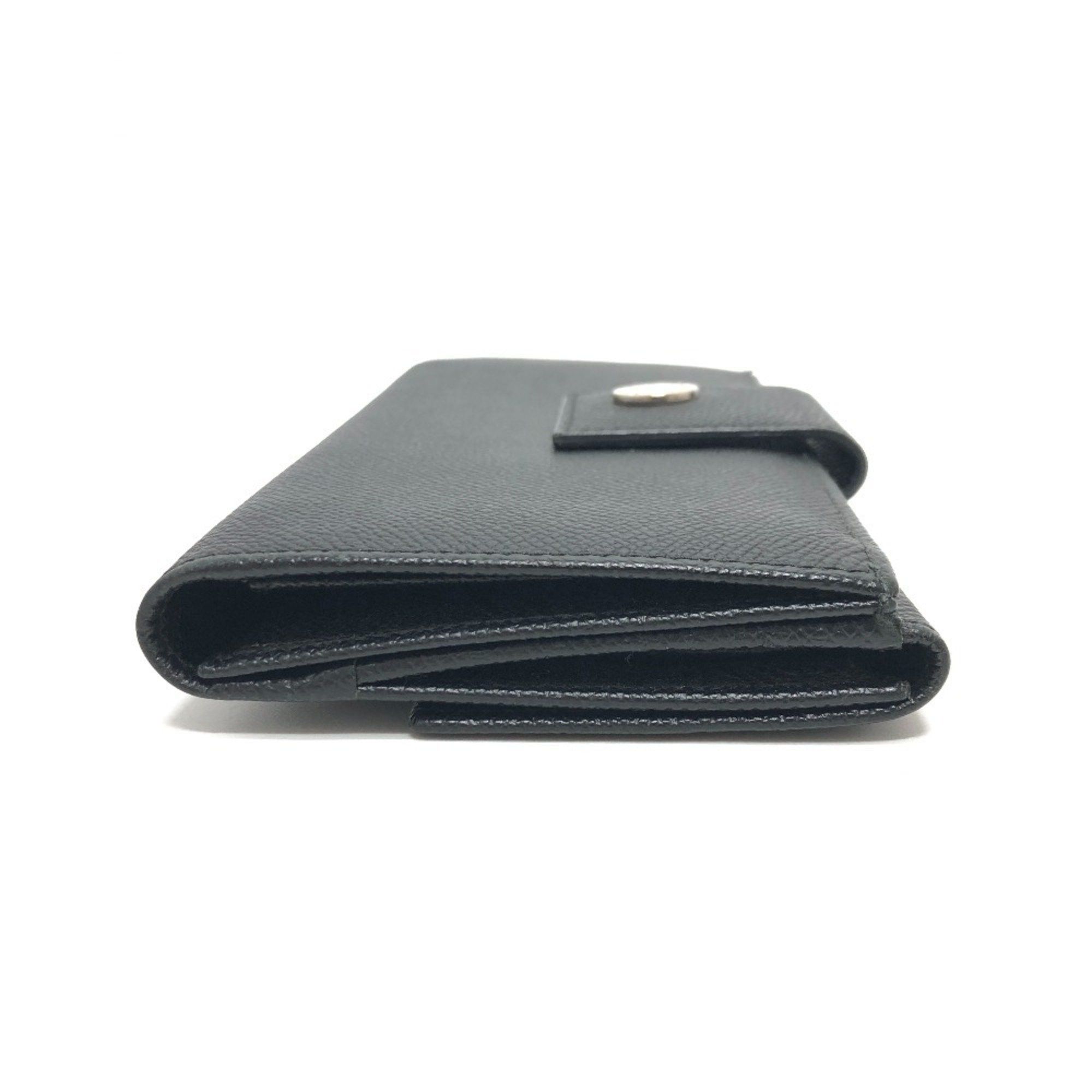 Bvlgari BVLGARI Bulgari Classico Long Wallet Double Hook Bi-fold Leather Men's Black Size ONE SIZE - 4 Thumbnail