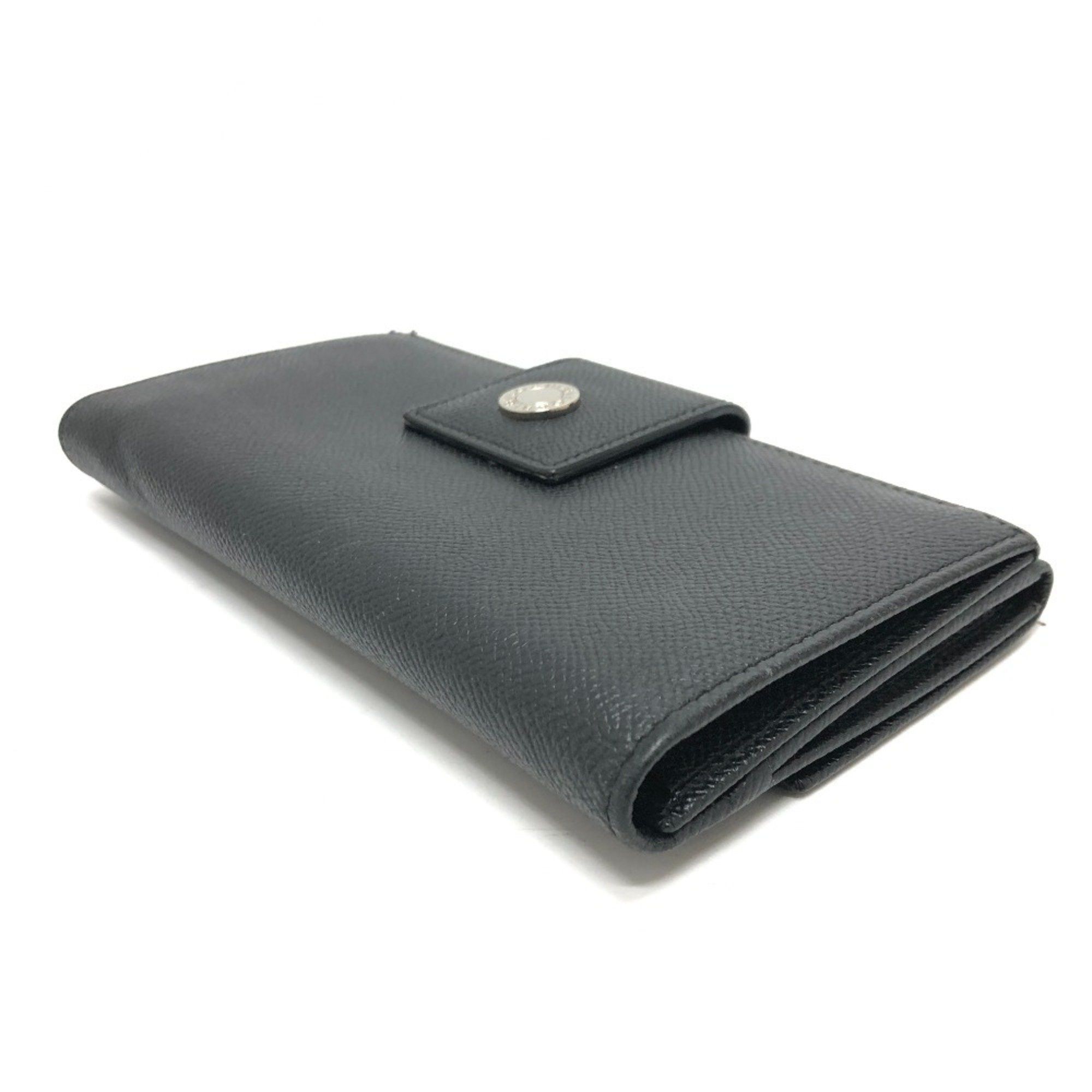Bvlgari BVLGARI Bulgari Classico Long Wallet Double Hook Bi-fold Leather Men's Black Size ONE SIZE - 5 Thumbnail