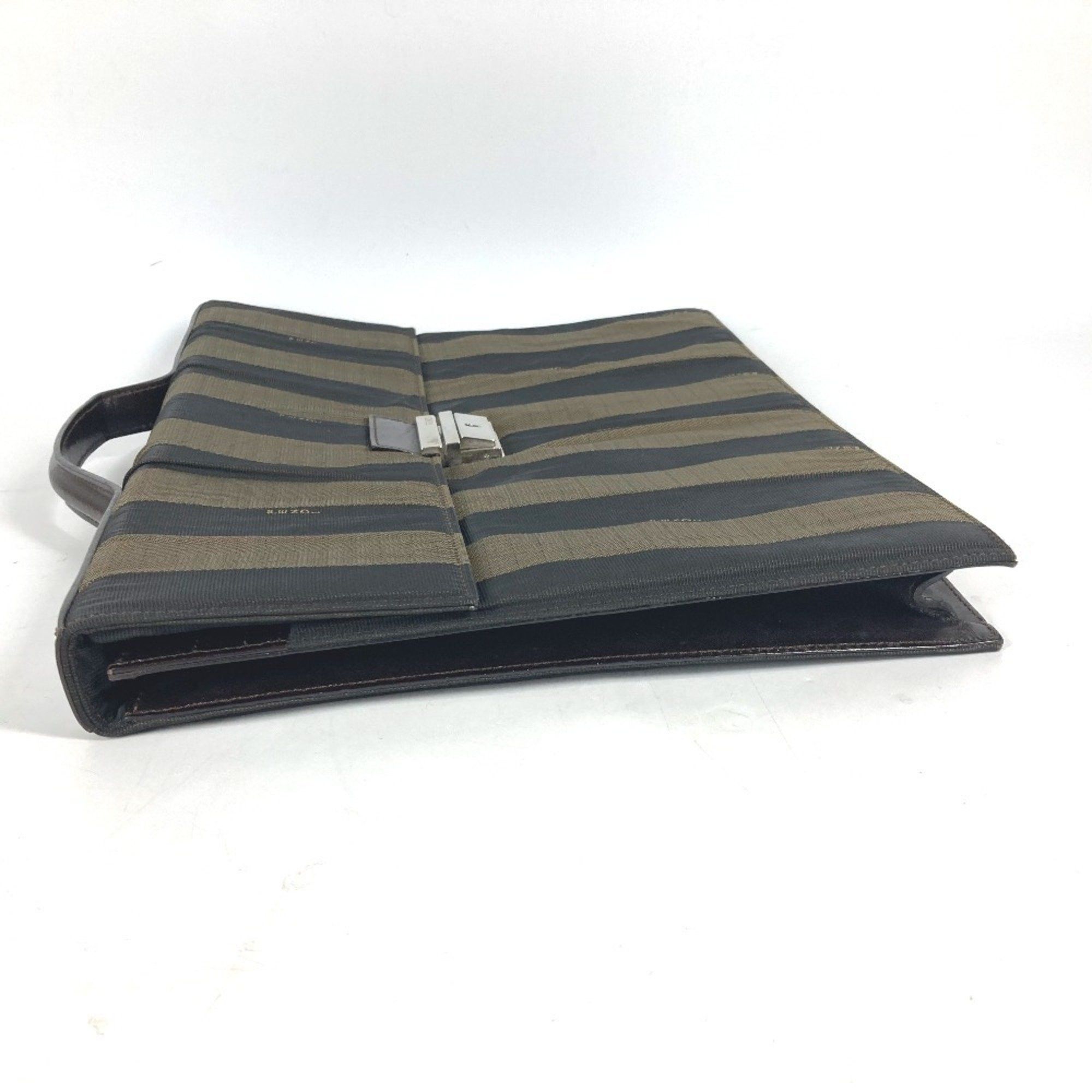 Fendi FENDI Vintage Pecan Document Bag Briefcase Handbag Tote Business Nylon Leather Men's Brown Size ONE SIZE - 6 Thumbnail