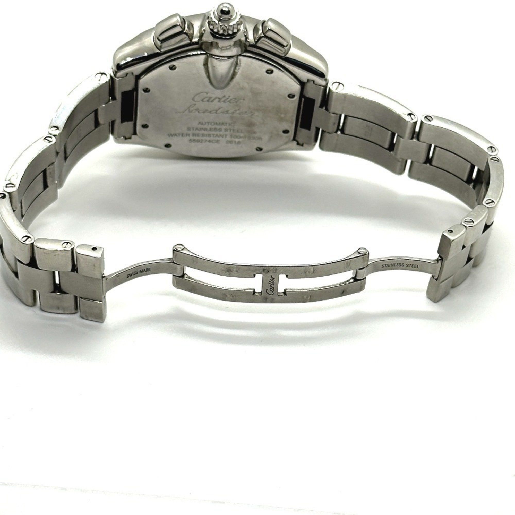 Cartier CARTIER W62020X6 Roadster Chronograph XL Automatic Watch Stainless Steel Men's Silver Size ONE SIZE - 6 Thumbnail