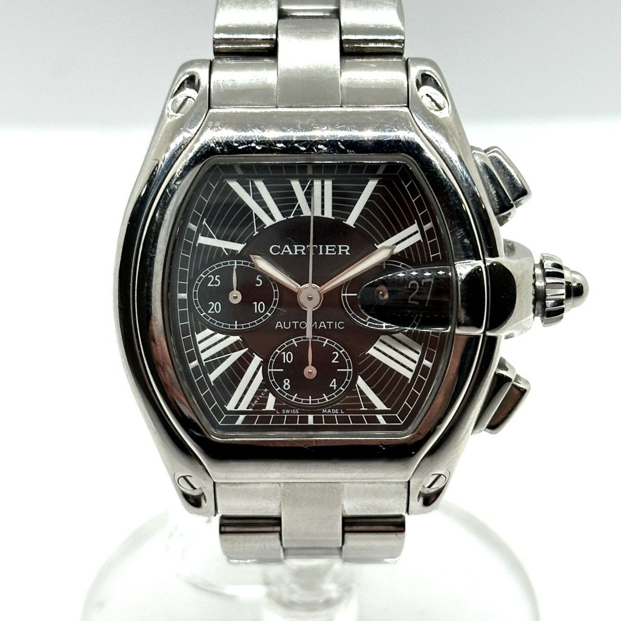Cartier CARTIER W62020X6 Roadster Chronograph XL Automatic Watch Stainless Steel Men's Silver Size ONE SIZE - 4 Thumbnail