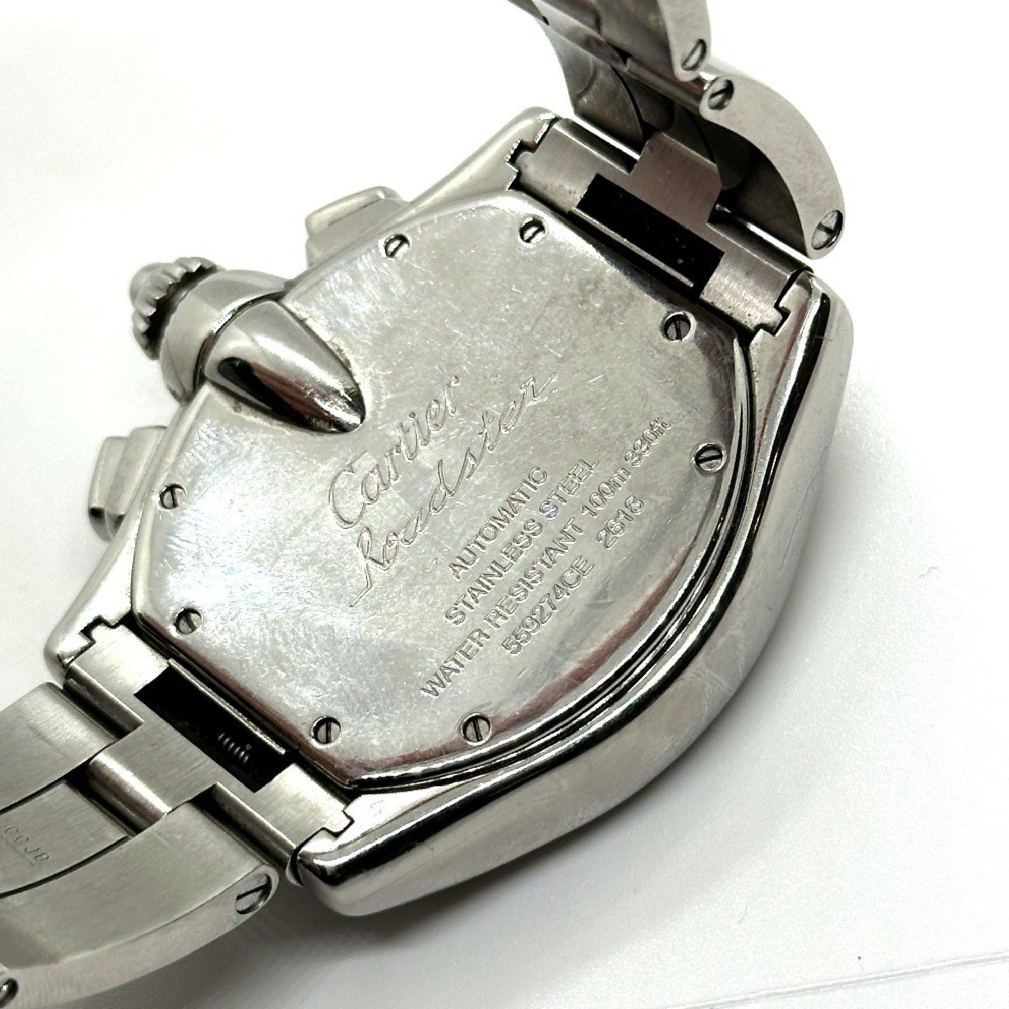Cartier CARTIER W62020X6 Roadster Chronograph XL Automatic Watch Stainless Steel Men's Silver Size ONE SIZE - 7 Thumbnail