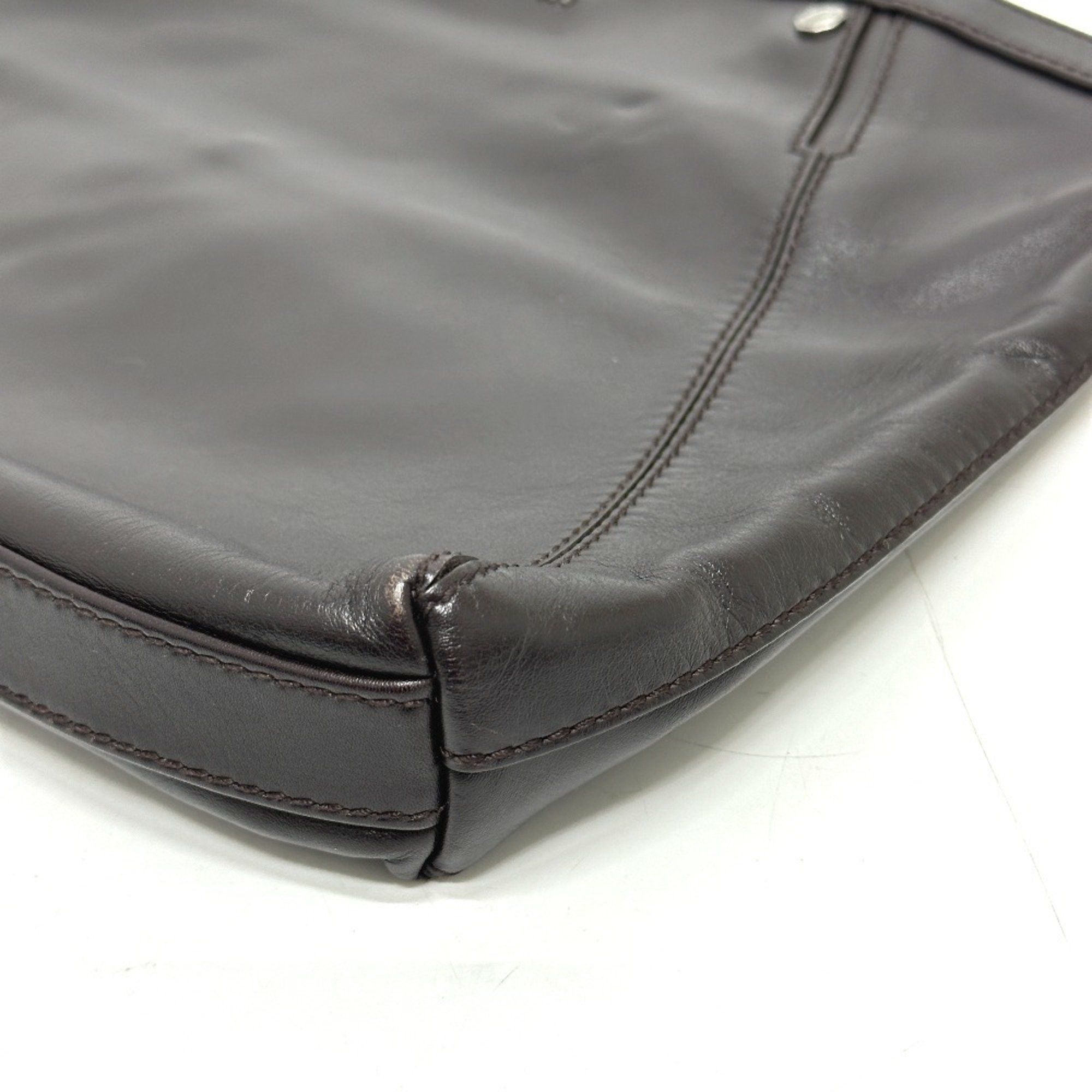Bvlgari BVLGARI Bulgari logo bag, second clutch leather, men's, brown Size ONE SIZE - 5 Thumbnail