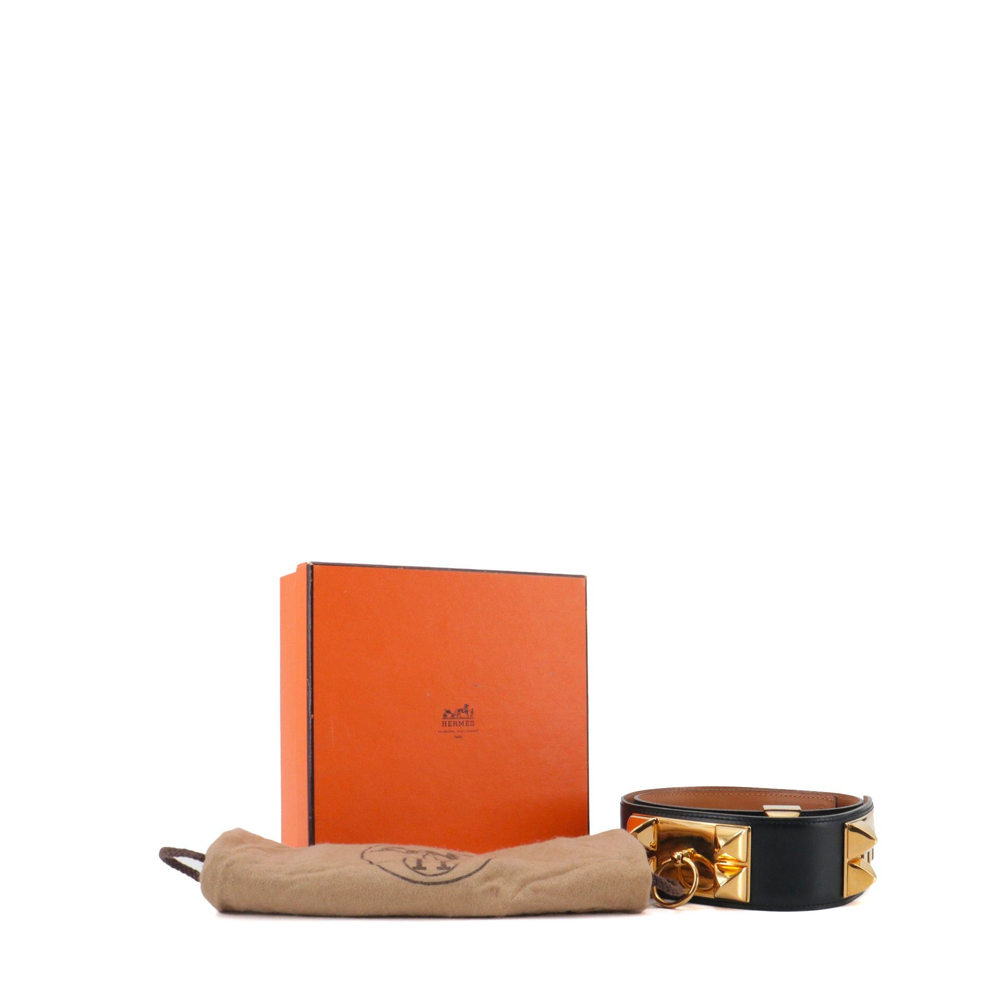 Hermes HERMÈS - Hermès Collier de Chien Belt in black leather (T70) Size ONE SIZE - 8 Thumbnail