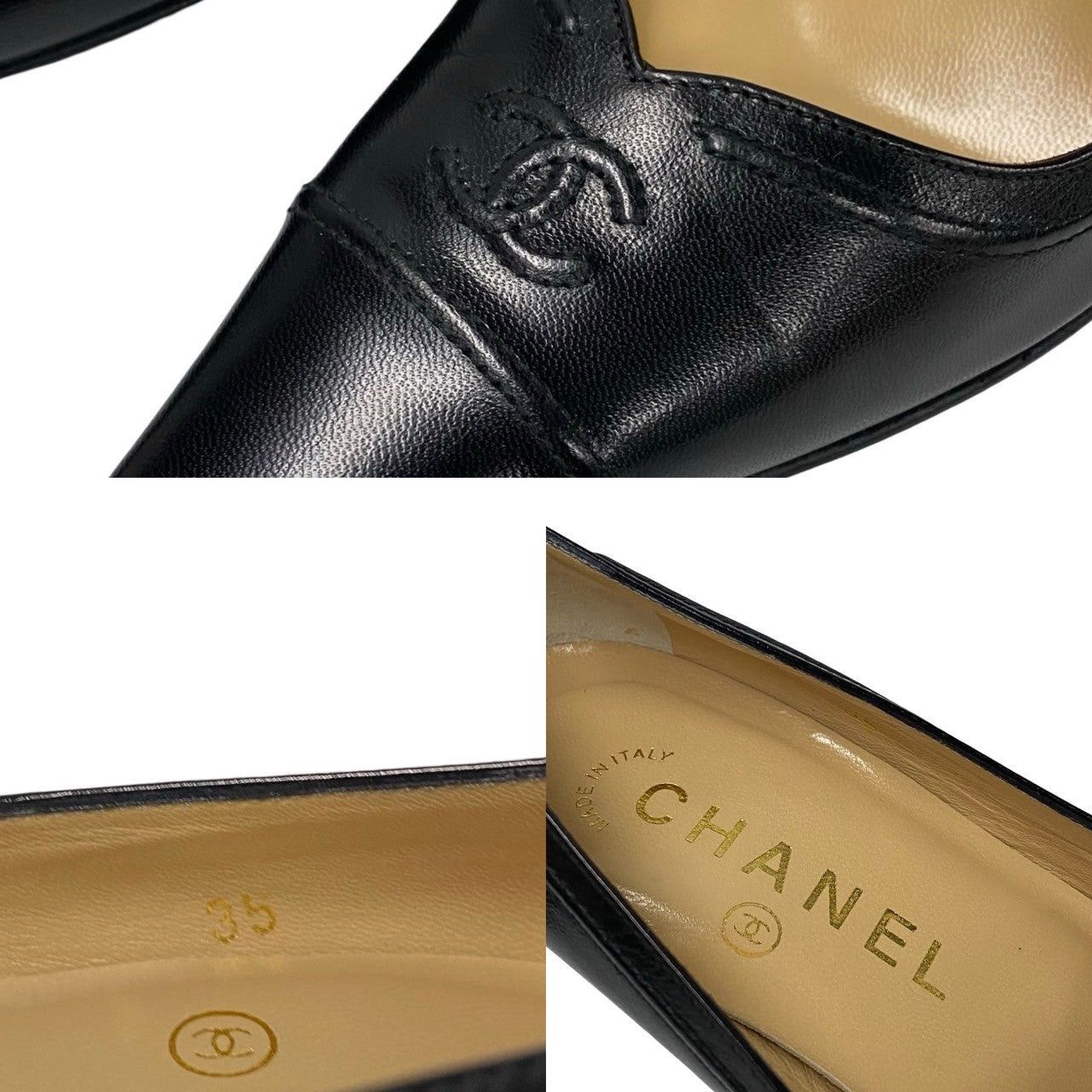 Chanel Chanel Black Leather Size ONE SIZE - 2 Thumbnail