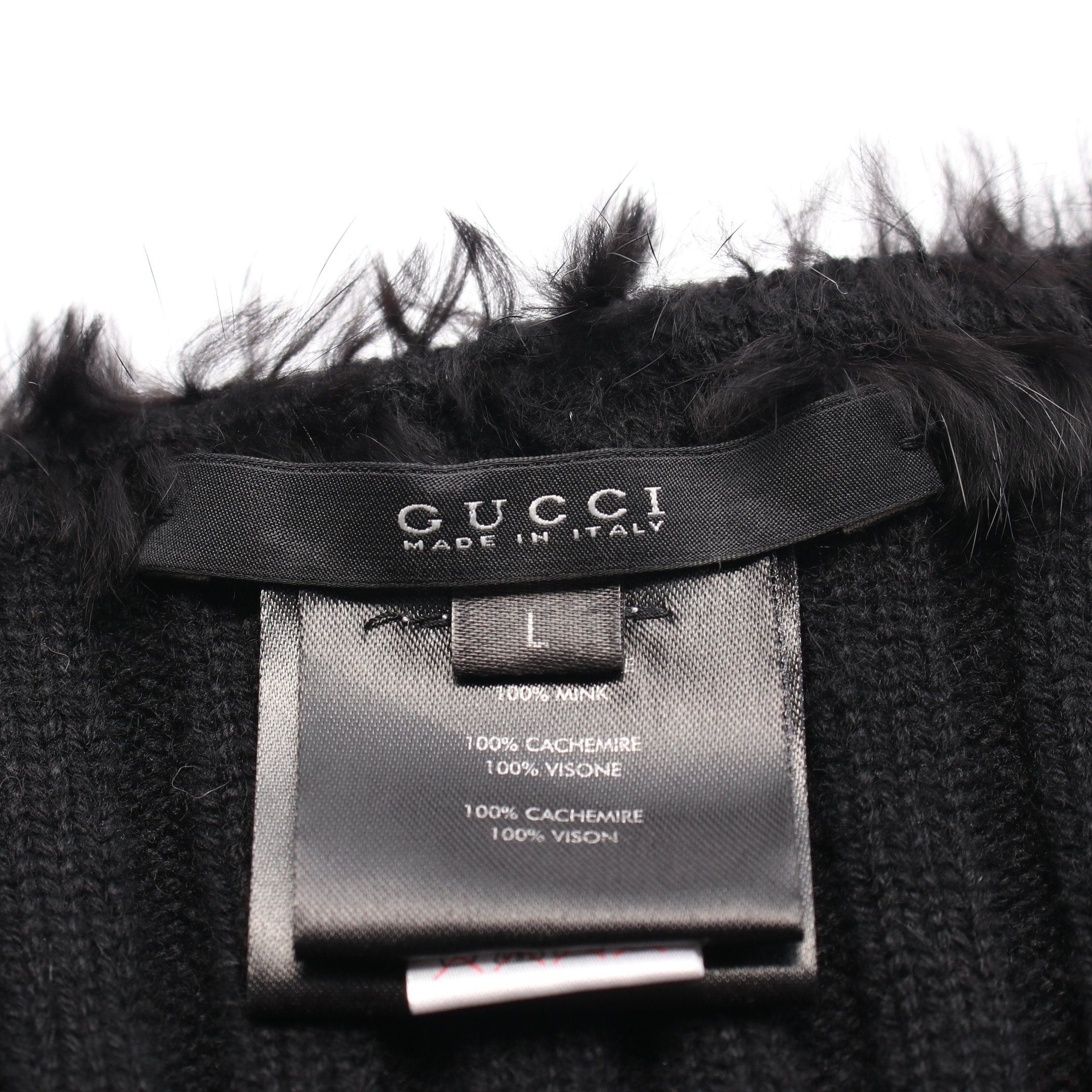 Gucci Gucci Cap Mink Cashmere Black Size ONE SIZE - 3 Thumbnail