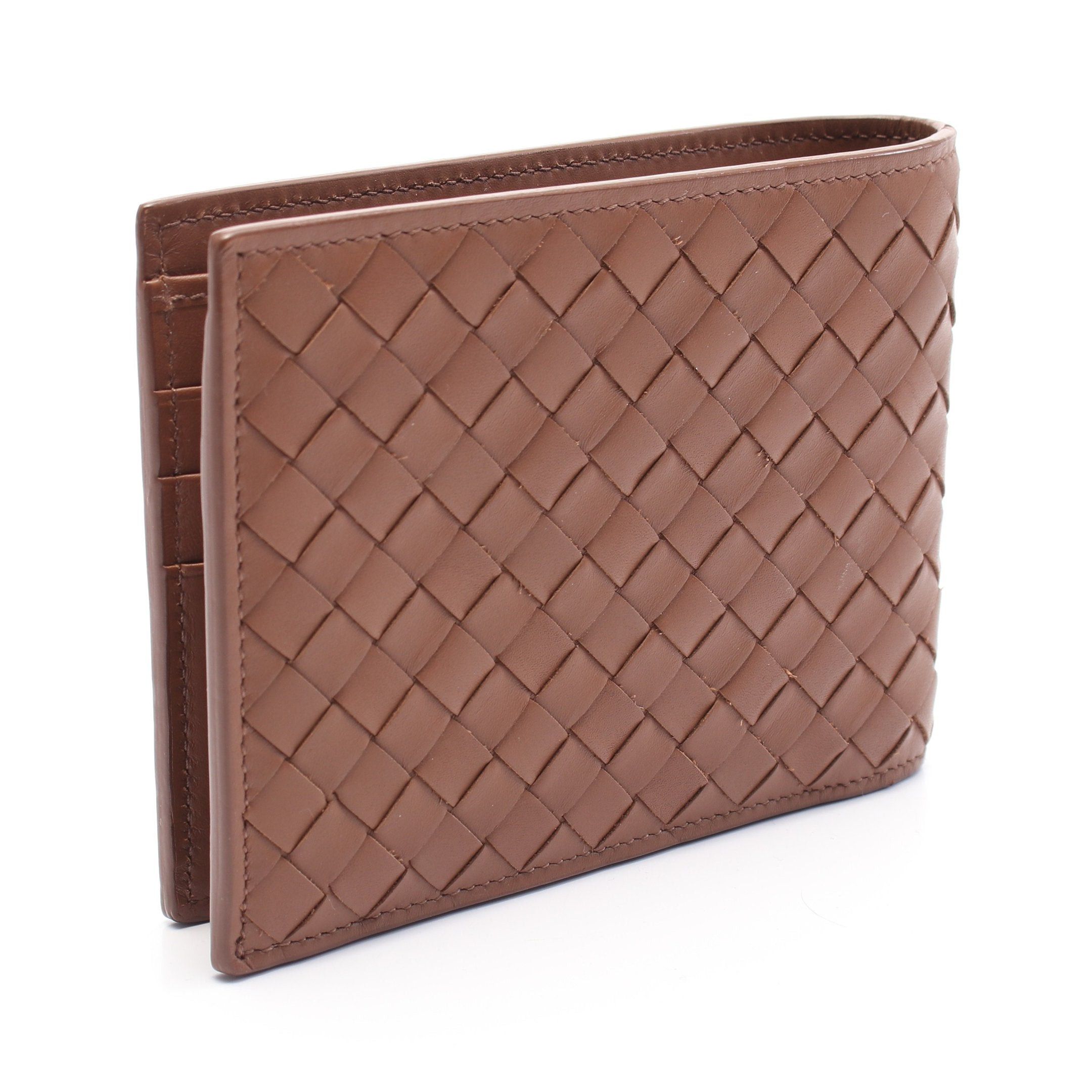 Bottega Veneta Bottega Veneta Intrecciato Bi-Fold Wallet Leather Brown Size ONE SIZE - 2 Thumbnail
